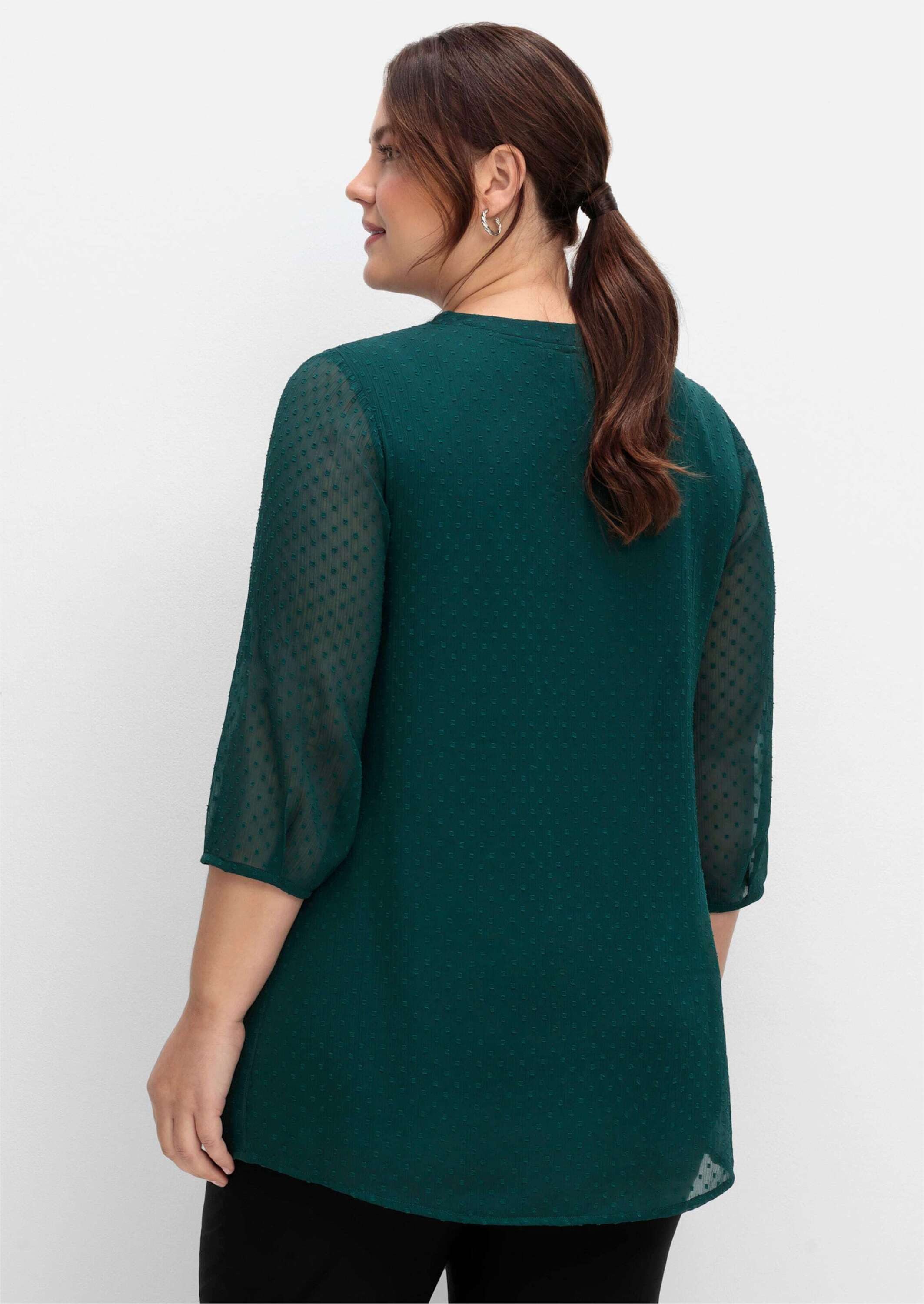 Sheego Klassische Bluse Tunika 3/4-Arm günstig online kaufen
