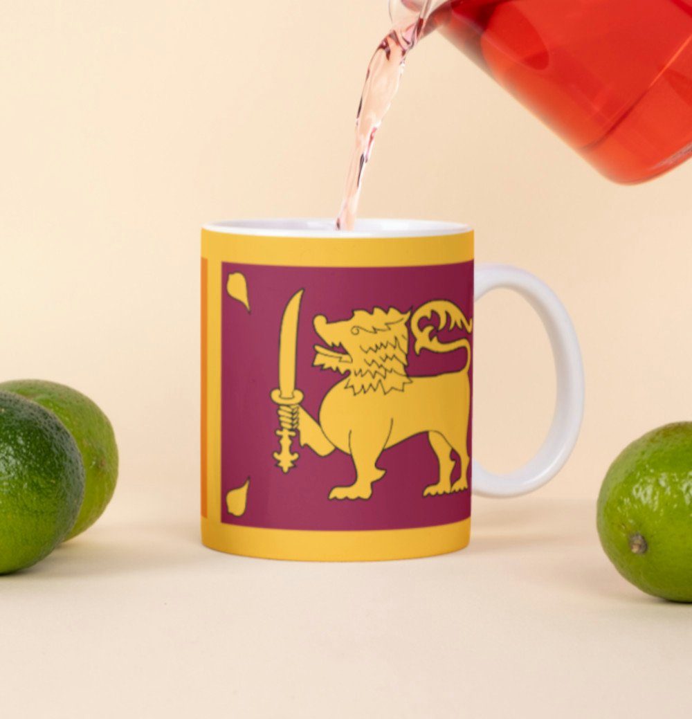 Tinisu Tasse Sri Lanka Kaffeetasse Flagge Pot Kaffee Tasse National Becher