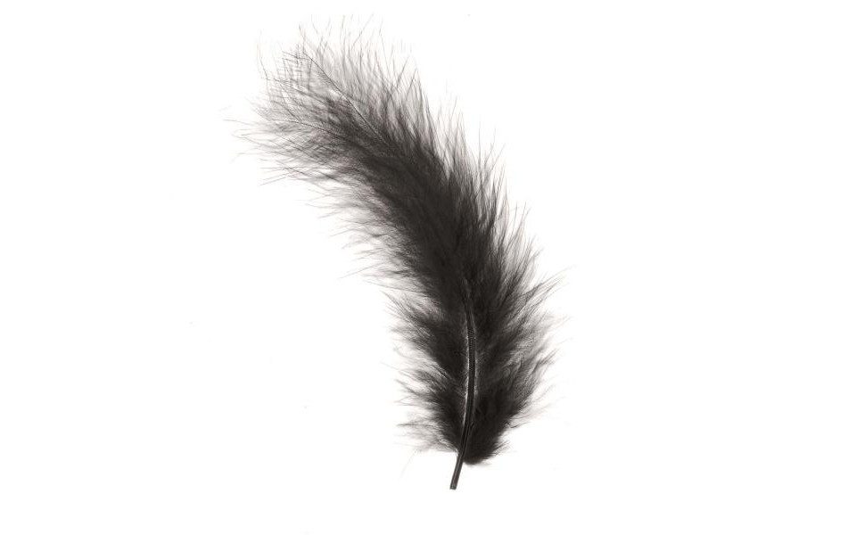 Glorex Bastelnaturmaterial Glorex Marabufedern schwarz ca. 15 Stück