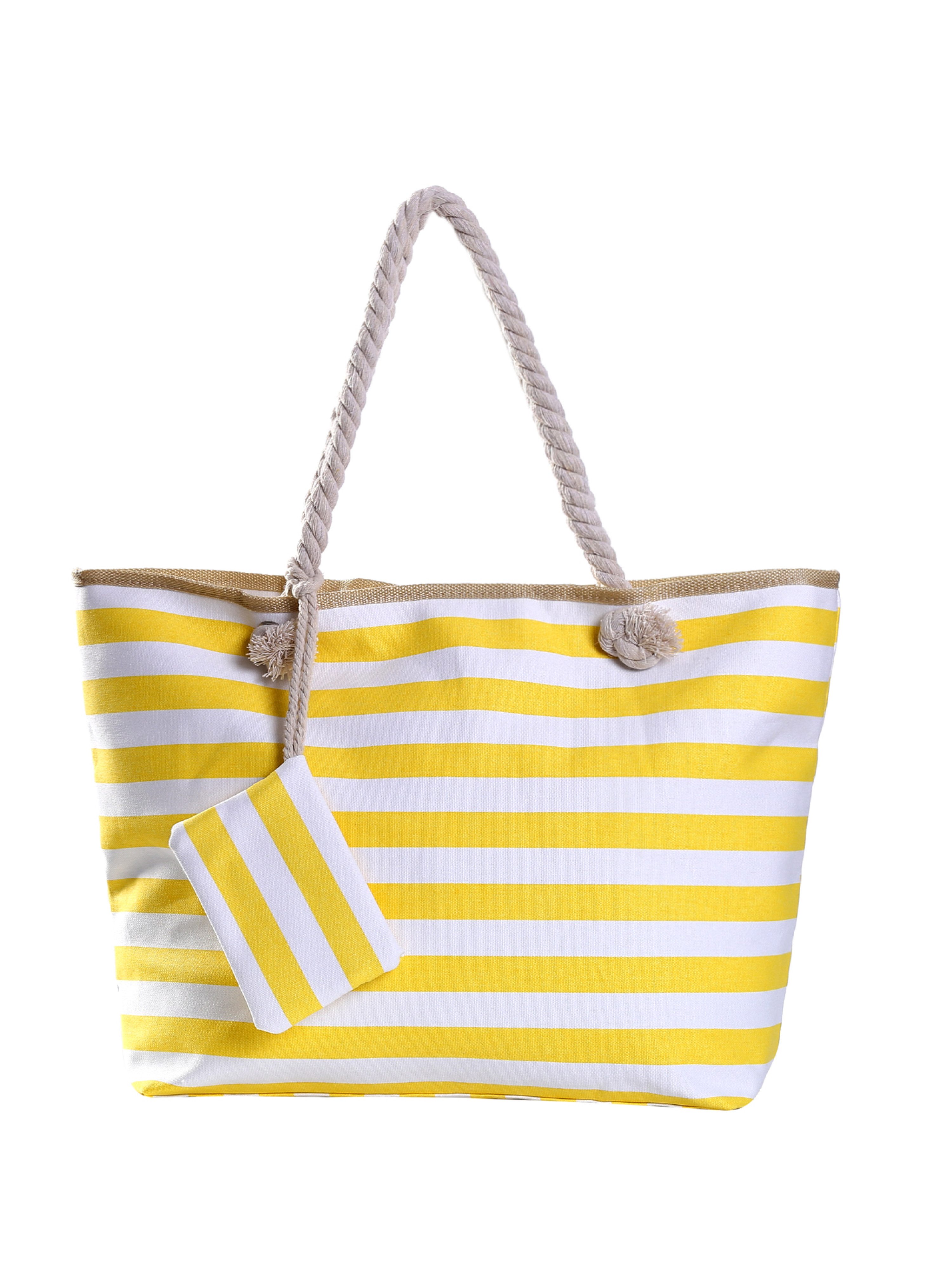DonDon Strandtasche Shopper wasserabweisende Tasche (2-tlg), Große Strandtasche, mit Reißverschluss, inkl. kleinem Beutel