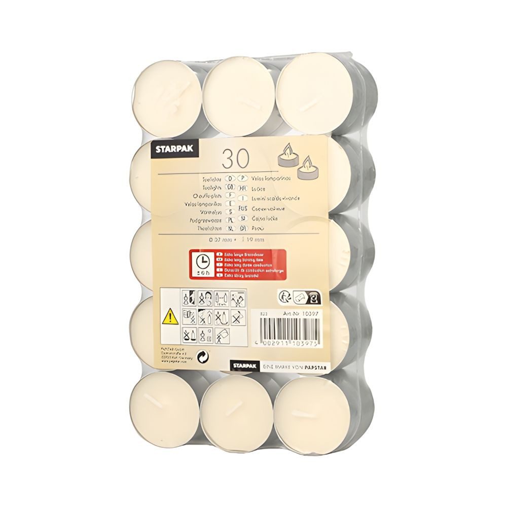 PAPSTAR Teelicht Teelichte Ø 37 mm, 19 mm weiss, mit langer Brenndauer 6 h 600 Stk