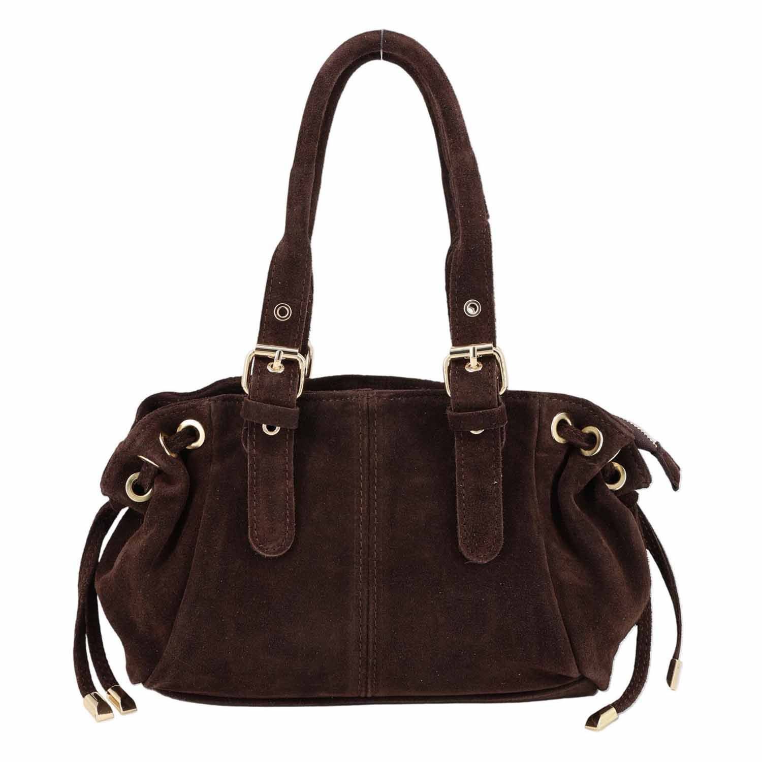 ITALYSHOP24 Schultertasche Made in Italy Damen Wildleder Tasche Tote Bag Sh günstig online kaufen