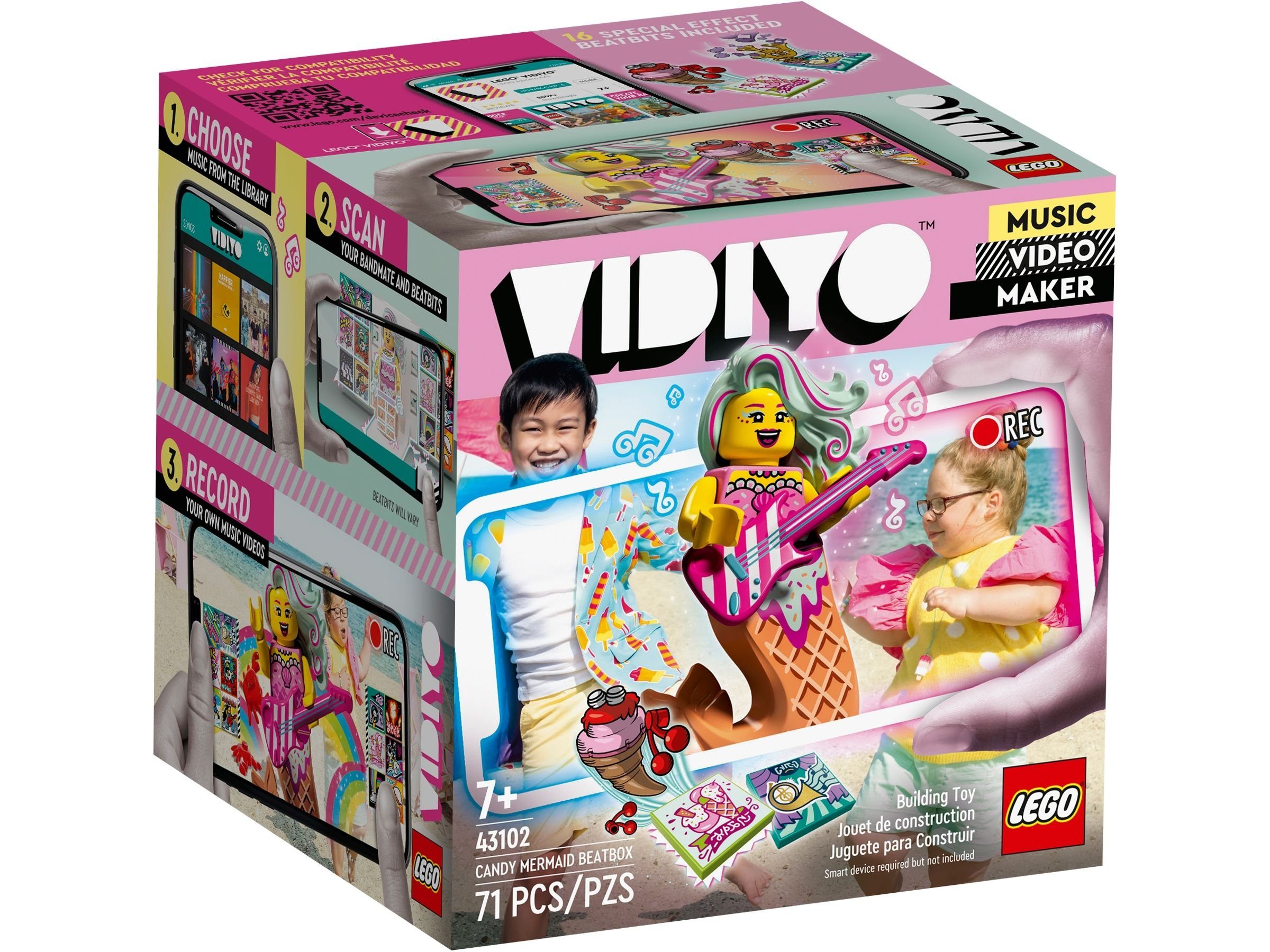 LEGO® Konstruktionsspielsteine LEGO® VIDIYO - Candy Mermaid BeatBox, (Set, 71 St)
