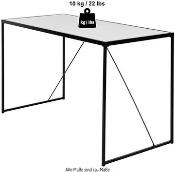 Jahnke Schreibtisch GLAM DESK (1-St), Sicherheitsglas