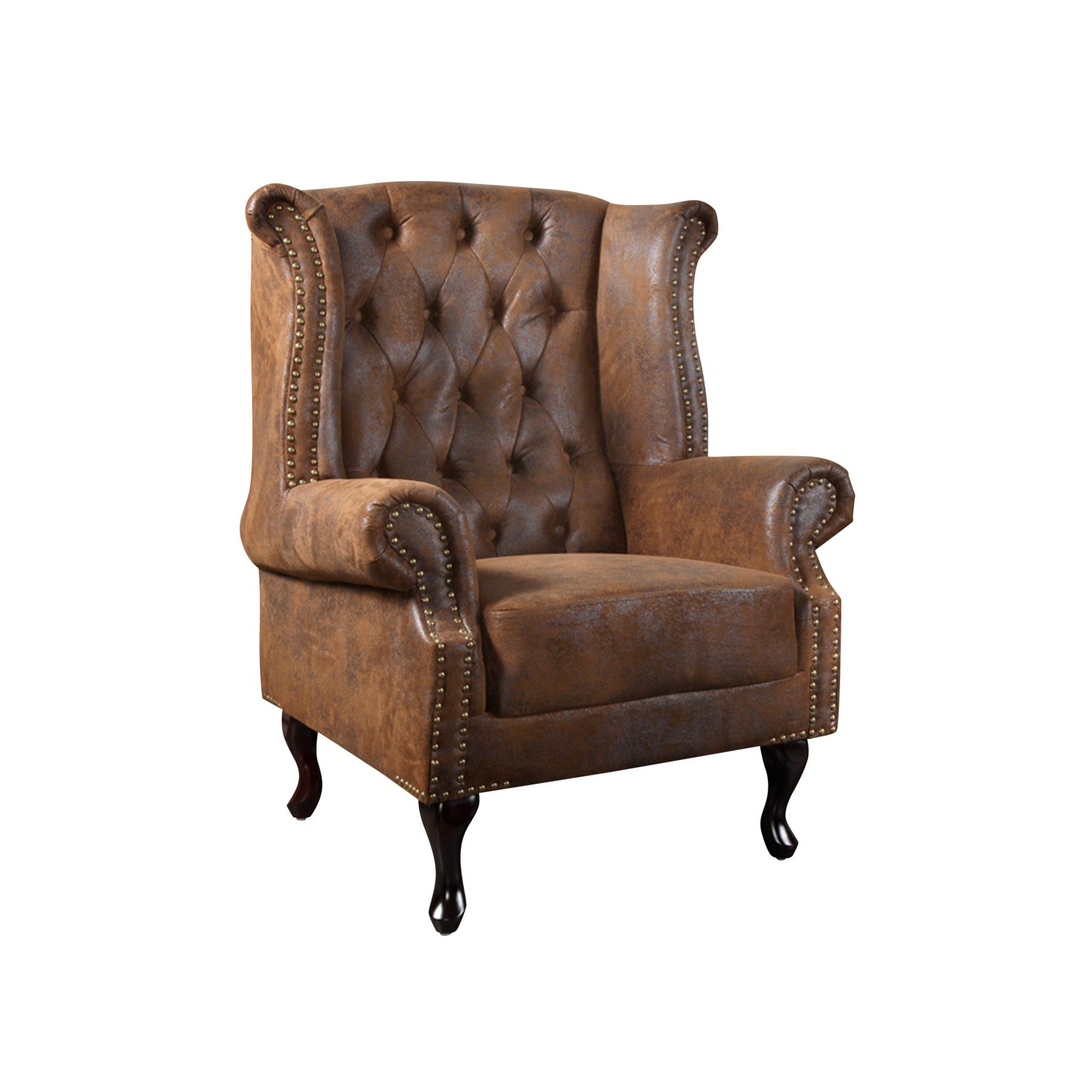 riess-ambiente Sessel CHESTERFIELD 85cm antik braun, günstig online kaufen