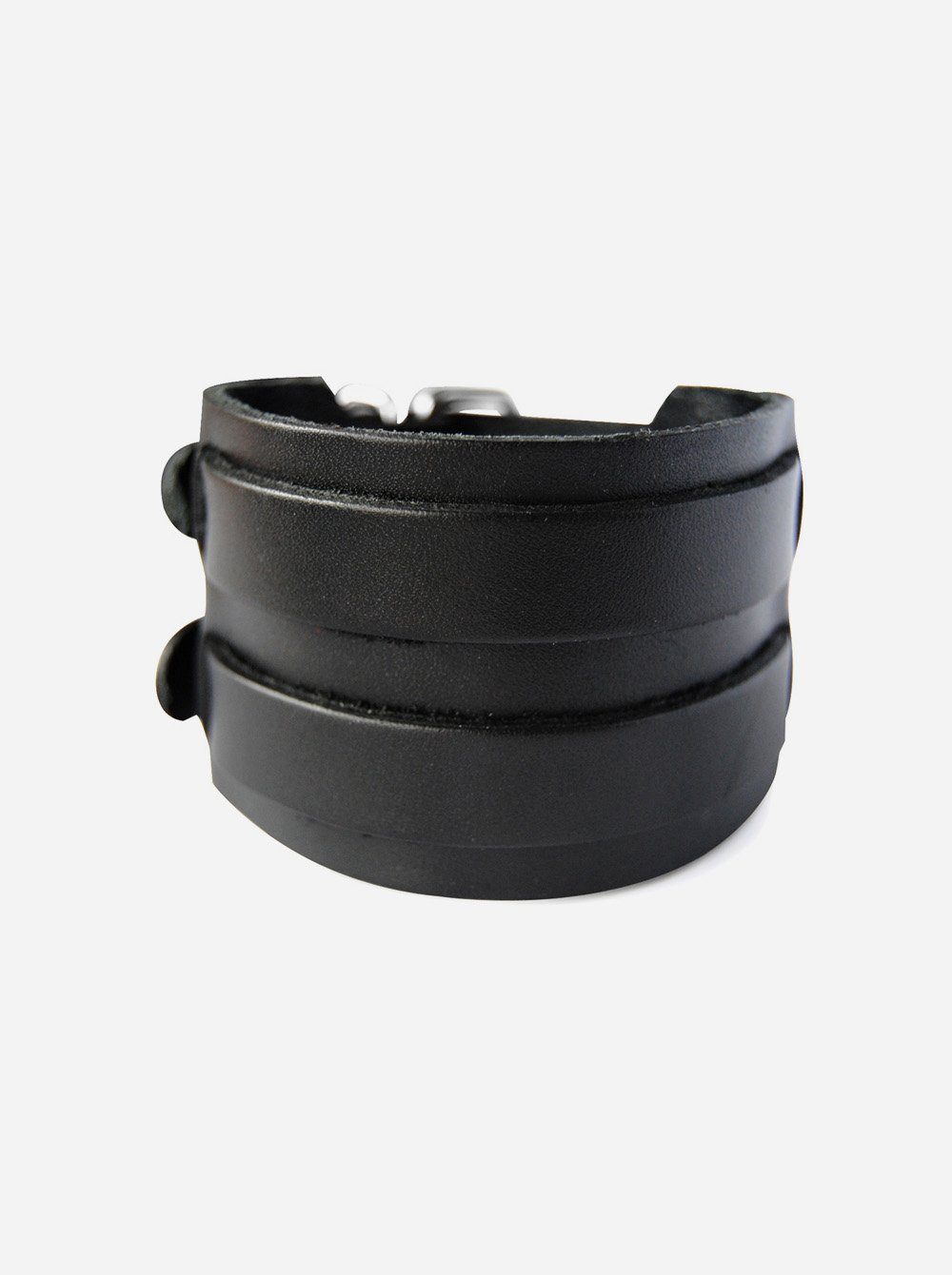 axy Lederarmband Herrenarmband Breite Leder Armband, aus Echtleder, Dual-Gürtelschnallen (Doppelverschluss)