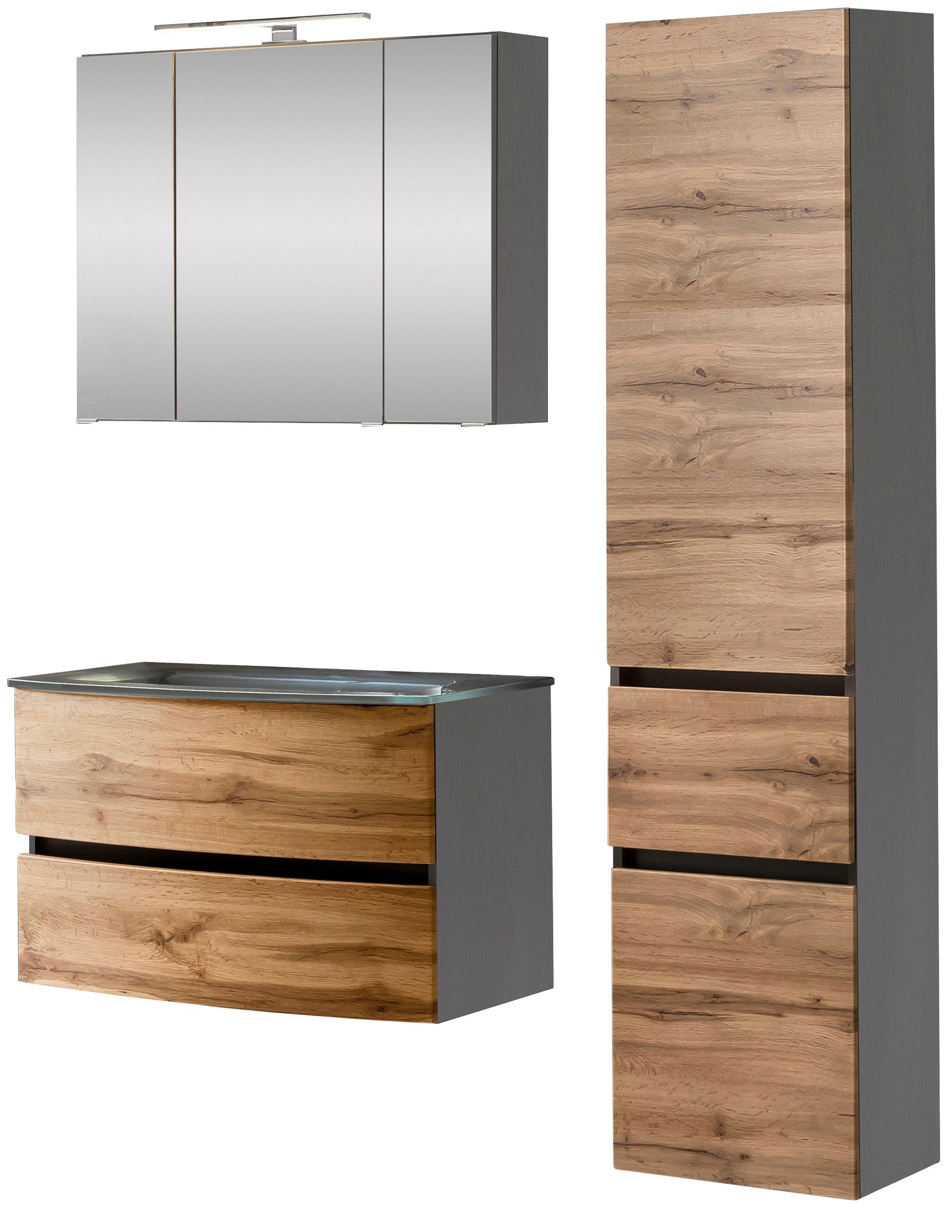 welltime Badezimmer-Set Kaunas, (Set, 3-St), bestehend günstig online kaufen