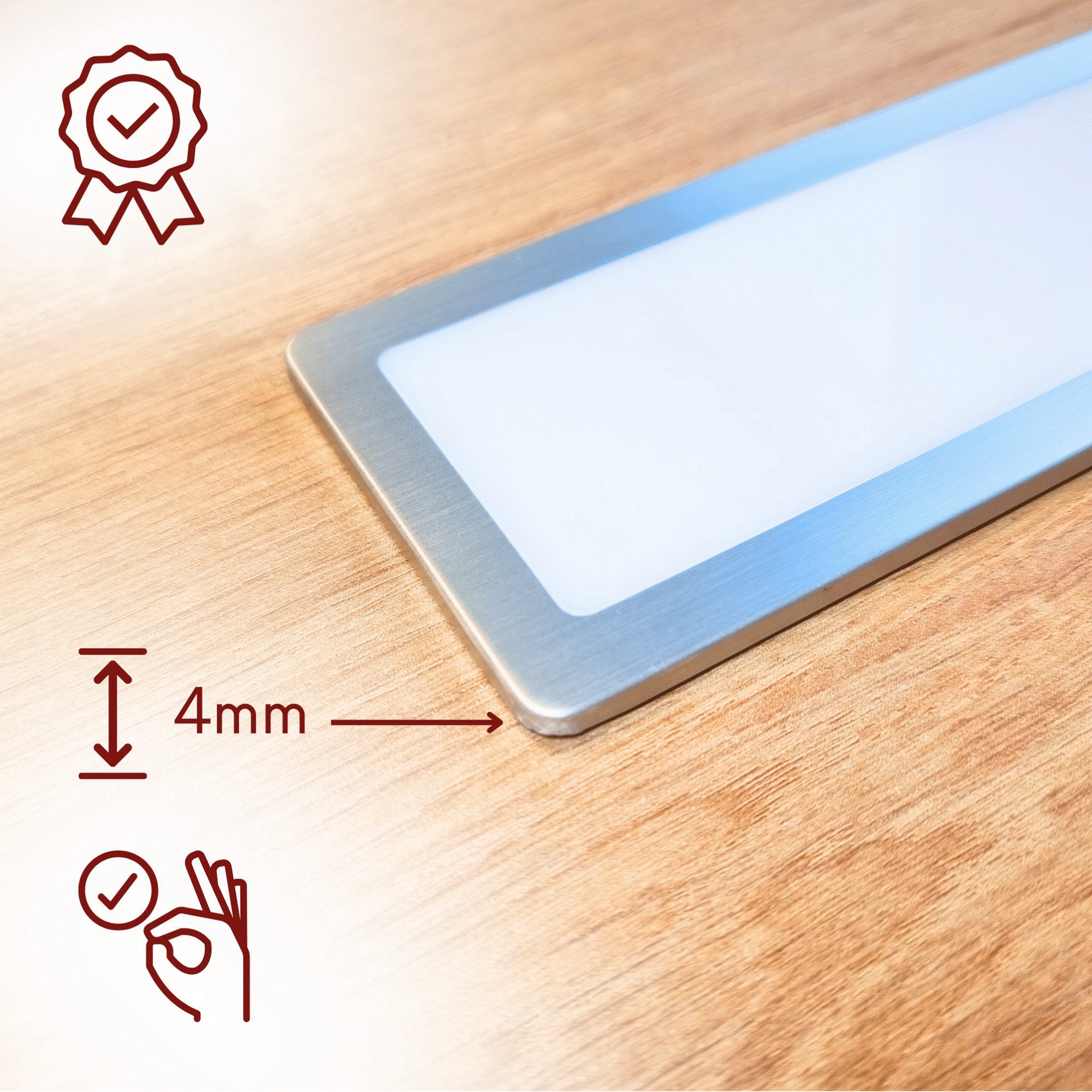 kalb LED Unterbauleuchte TooFlatXL Unterbauleuchten 1-4Set Funkschalter 12V Plug&Play Edelstahl, 2er Set warmweiß, LED, Warmweiß