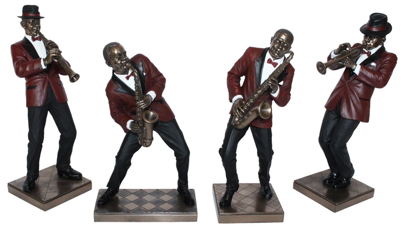 Parastone Dekofigur Deko Figur Jazz Musiker Figuren Blasinstrumente H 26-30 cm Jazz Band