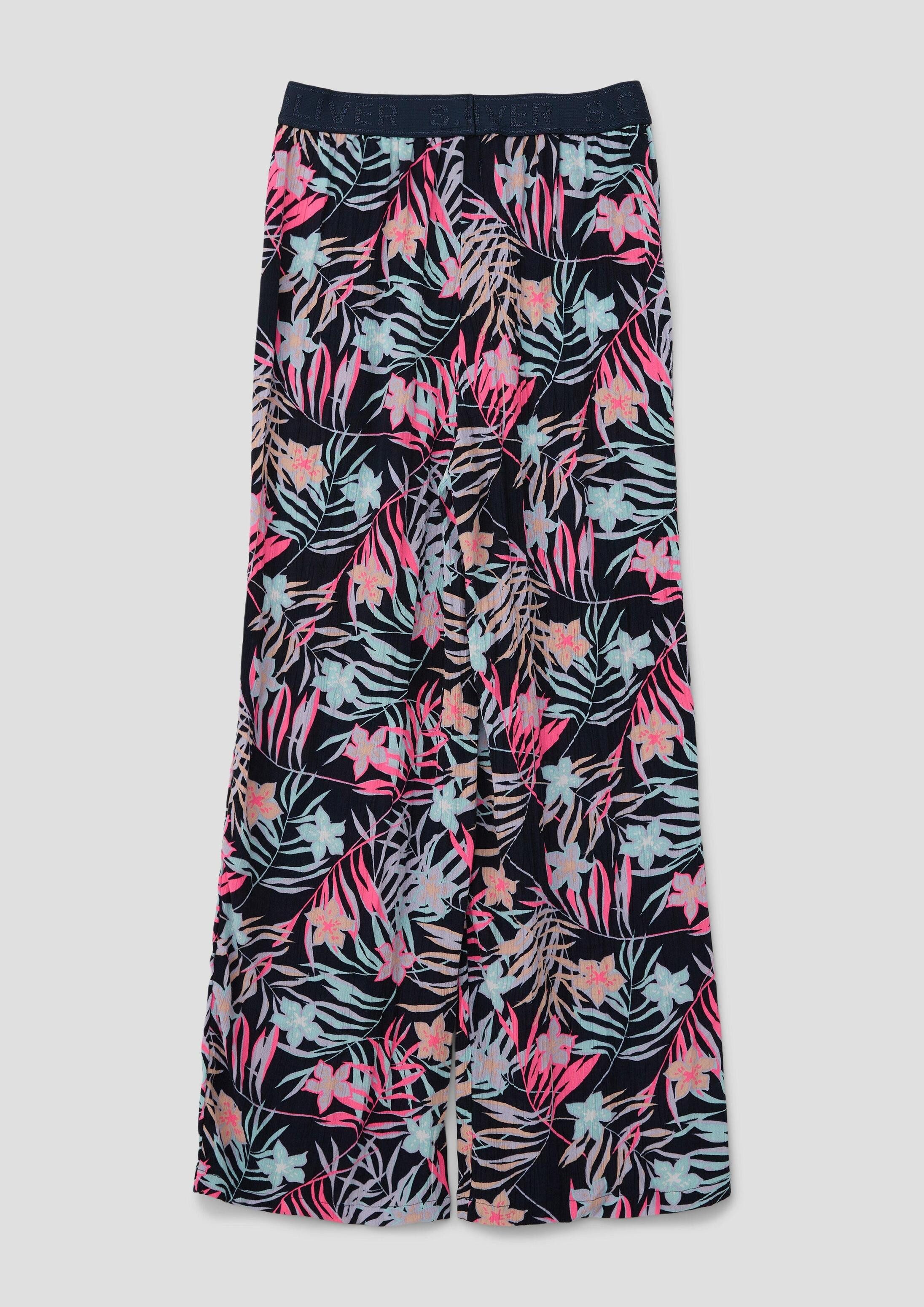 s.Oliver Maxirock Hose Loose: Hose aus Viskose-Crêpe