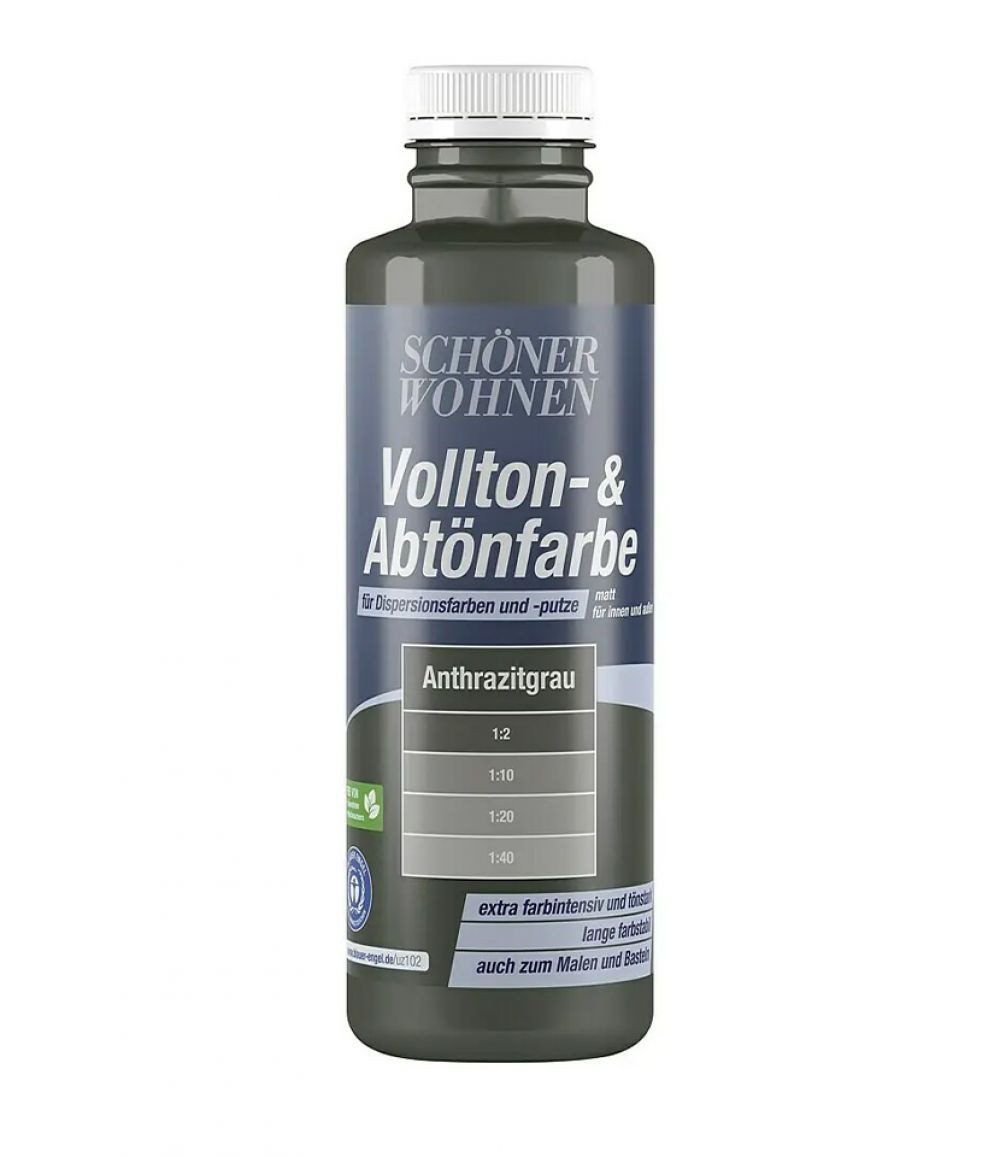 SCHÖNER WOHNEN FARBE Wandfarbe Schöner Wohnen Voll- und Abtönfarbe 250 ml anthrazitgrau