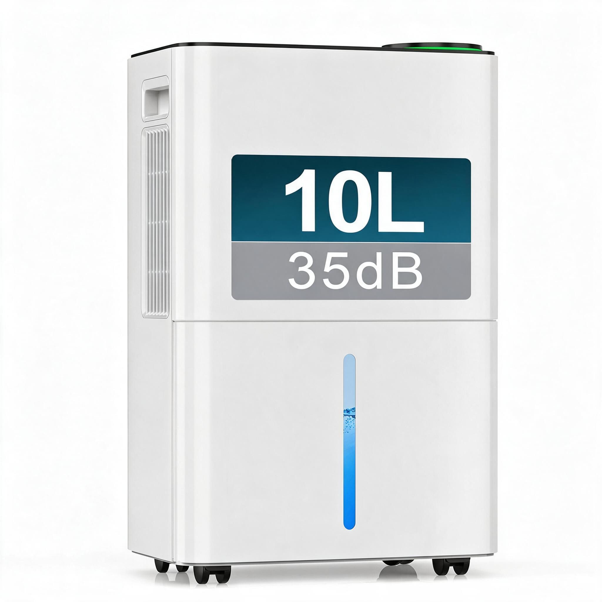 OKYUK Luftentfeuchter Luftentfeuchter, für 100 m³ Räume, Entfeuchtung 15 l/Tag, Tank 2 l, Automatische Abschaltung, Frostschutz