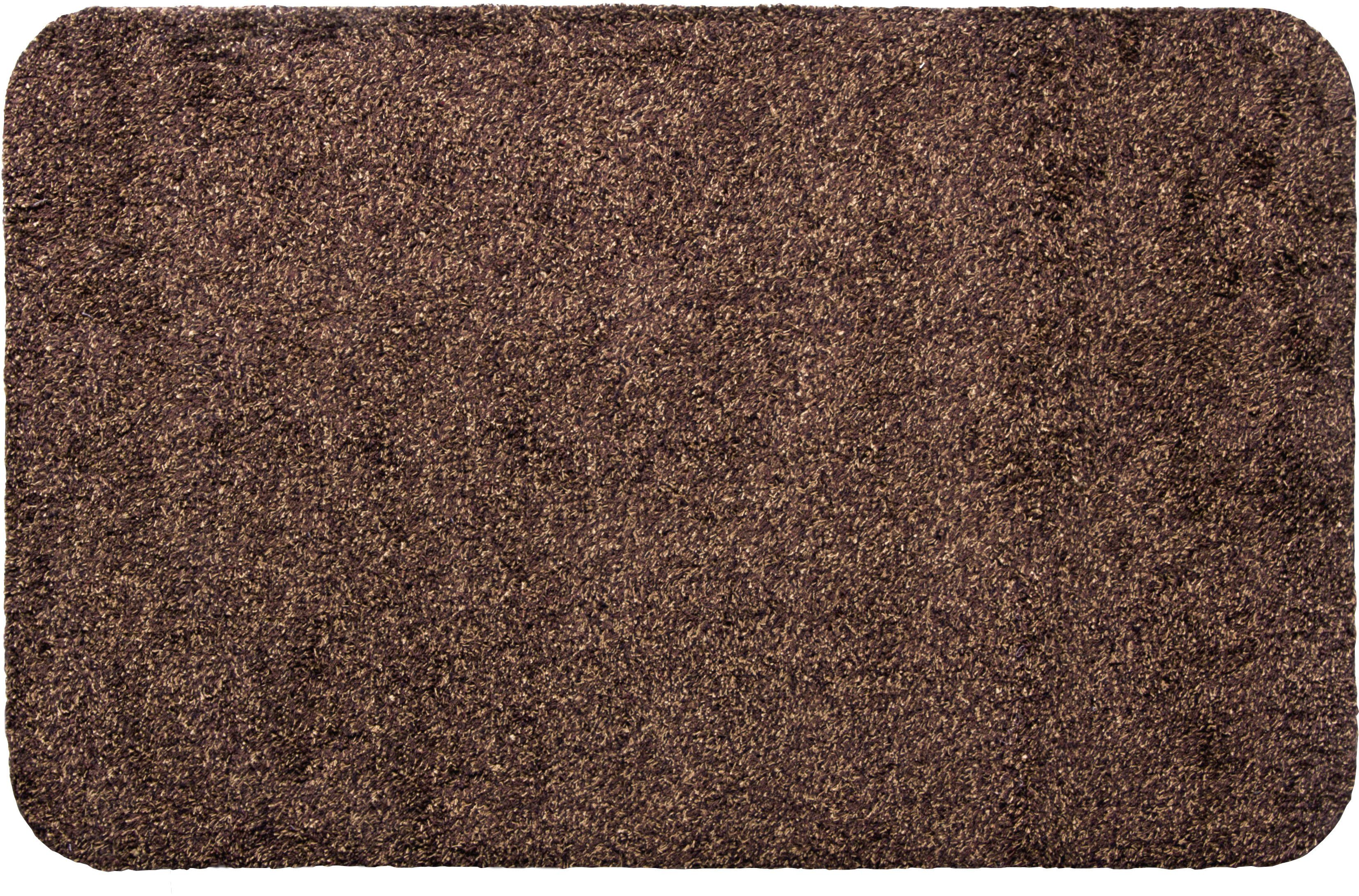 Fußmatte Samson, Andiamo, rechteckig, Höhe: 6 mm, Schmutzfangmatte, waschbar, mit rutschhemmender Unterseite braun