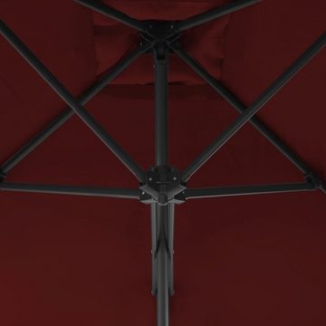 vidaXL Balkonsichtschutz Sonnenschirm mit Stahlmast Bordeauxrot 300x230 cm