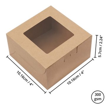 Belle Vous Geschenkbox Braun Kraft Geschenkboxen - 50 Stück, Brown Kraft Gift Boxes - 50 pcs