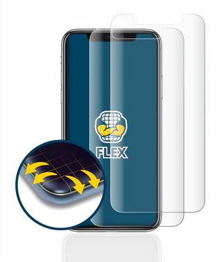 BROTECT Full-Screen Schutzfolie für Apple iPhone X, Displayschutzfolie, 2 Stück, 3D Curved klar