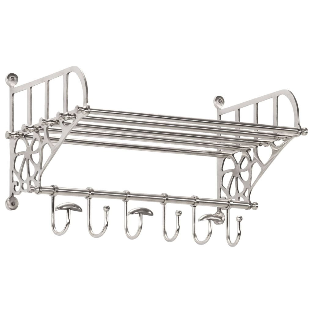 vidaXL Вішалки Wandgarderobe mit Kleiderhaken Aluminium, (1 St)