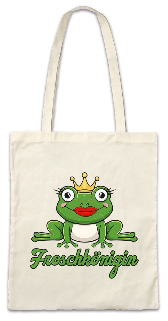 Beuteltasche Froschkönigin Stofftasche Frosch König Verkleidung Fastnacht