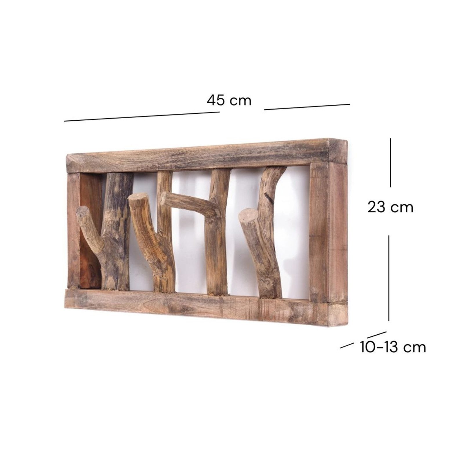 DESIGN DELIGHTS Wandgarderobe GARDEROBENLEISTE LIMB, 45x23cm(BxH) Treibholz Wandgarderobe mit Ästen