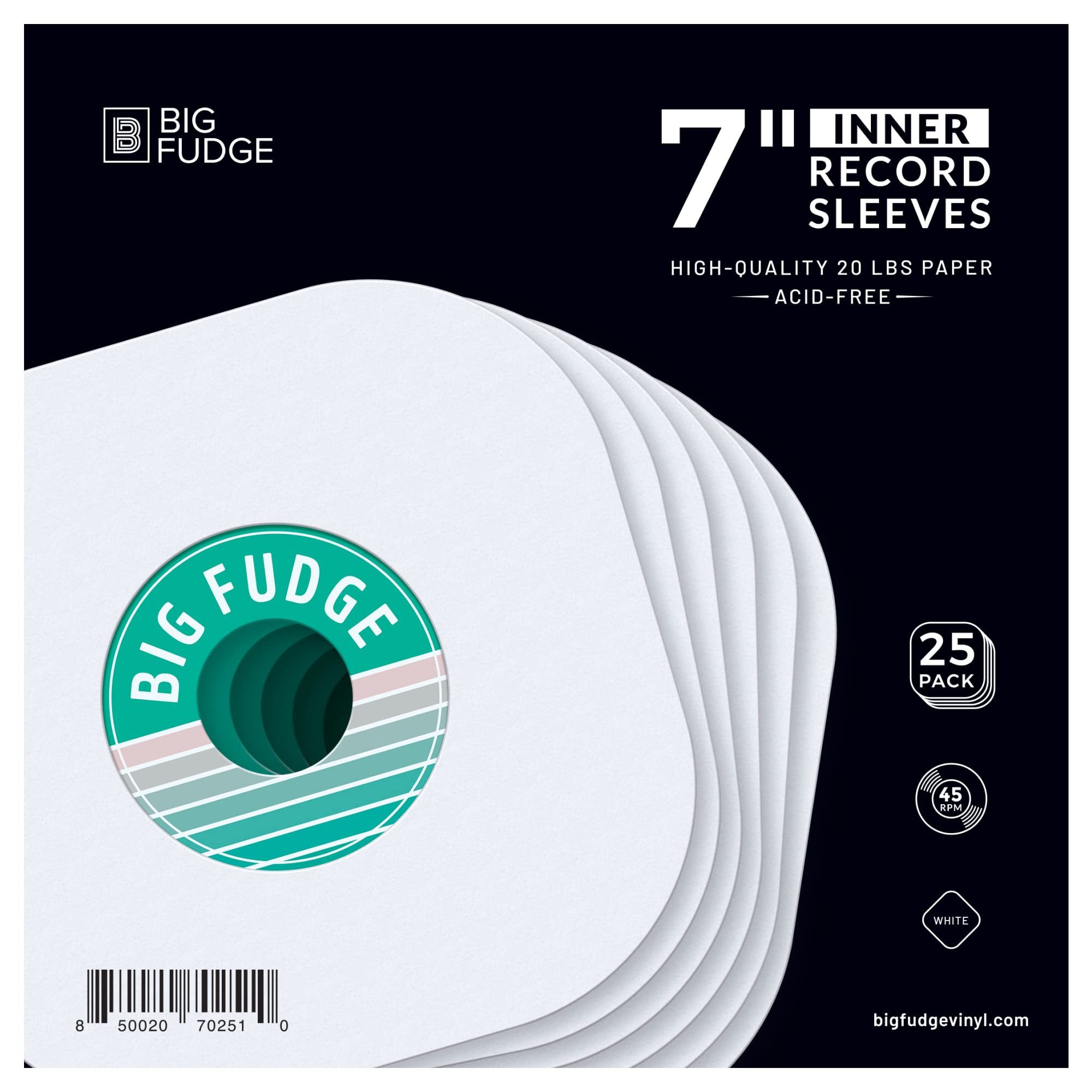 Big Fudge LP-Schutzhülle Schützende Vinyl-Innenhüllen, 25 Stück