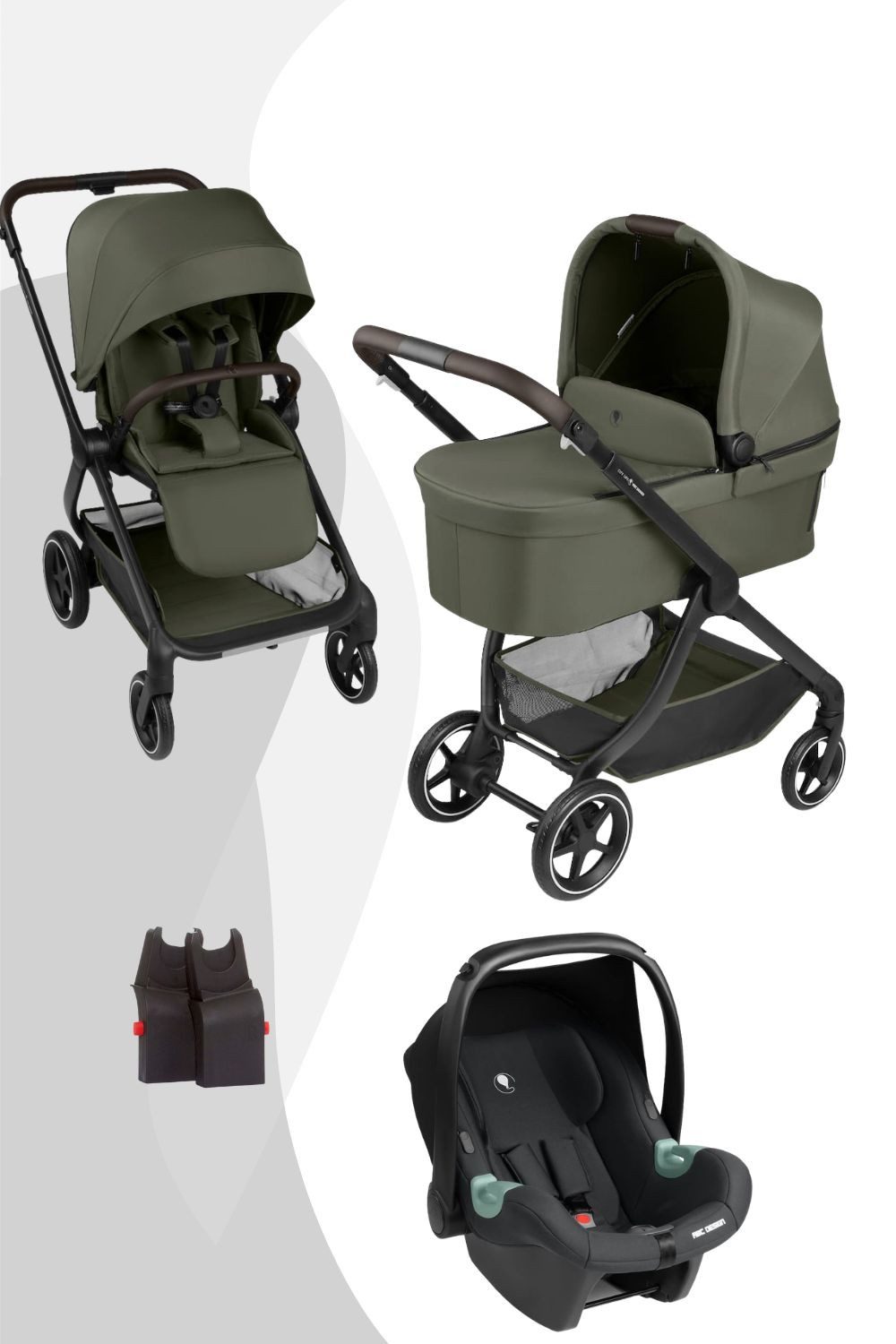 Kombi-Kinderwagen ABC Design City Life 3in1 Set inkl. Tulip Babyschale