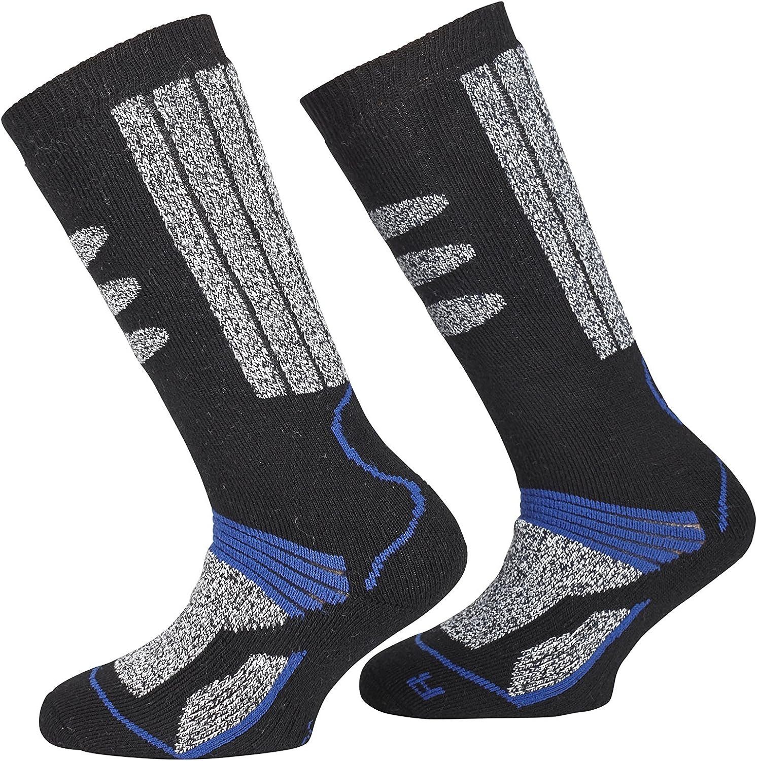 Sportsocken 3 Paar Thermo Kinder Skisocken, Ski Kniestrümpfe mit Antiloch-Garantie