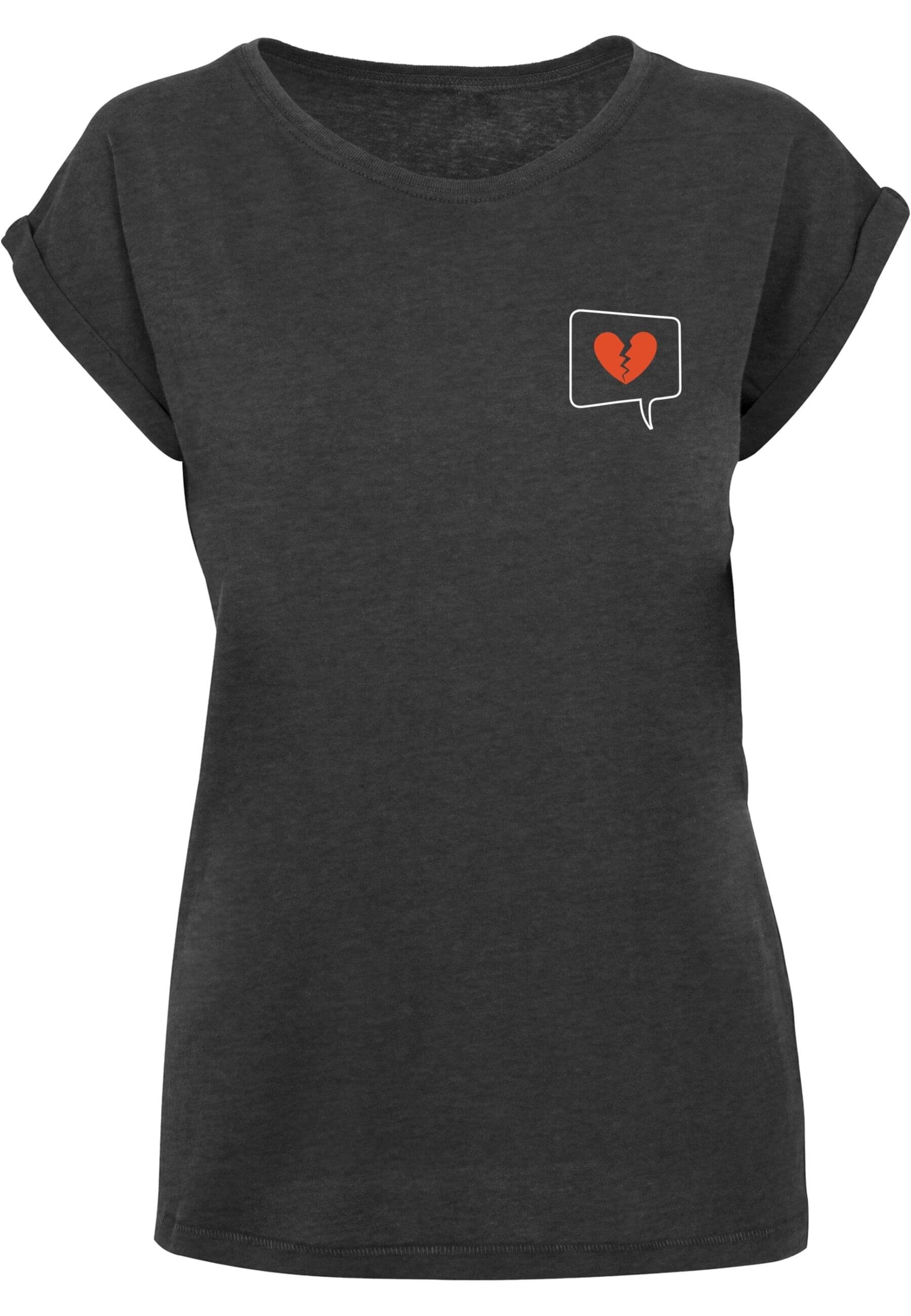 Extended Merchcode Tee Heartbreak Damen (1-tlg) Ladies T-Shirt X Shoulder