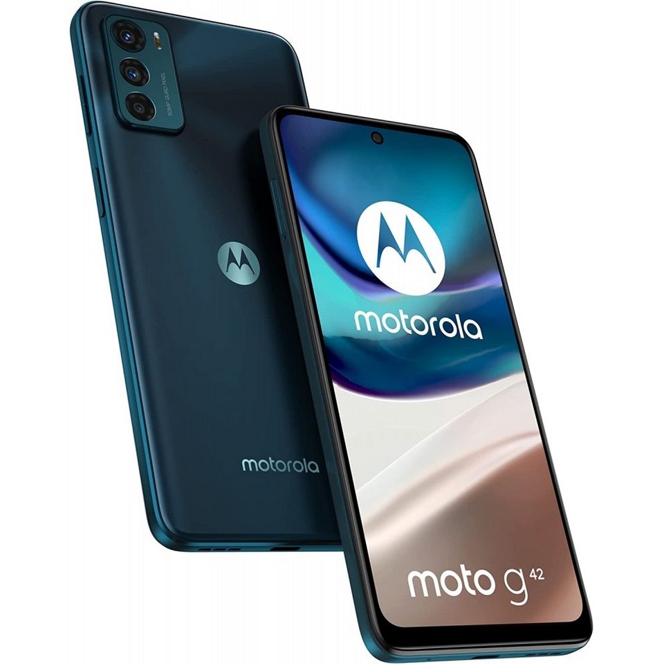 Motorola XT2233-2 Moto G42 128 GB / 4 GB - Smartphone - atlantic green  Smartphone (6,4 Zoll, 128 GB Speicherplatz)