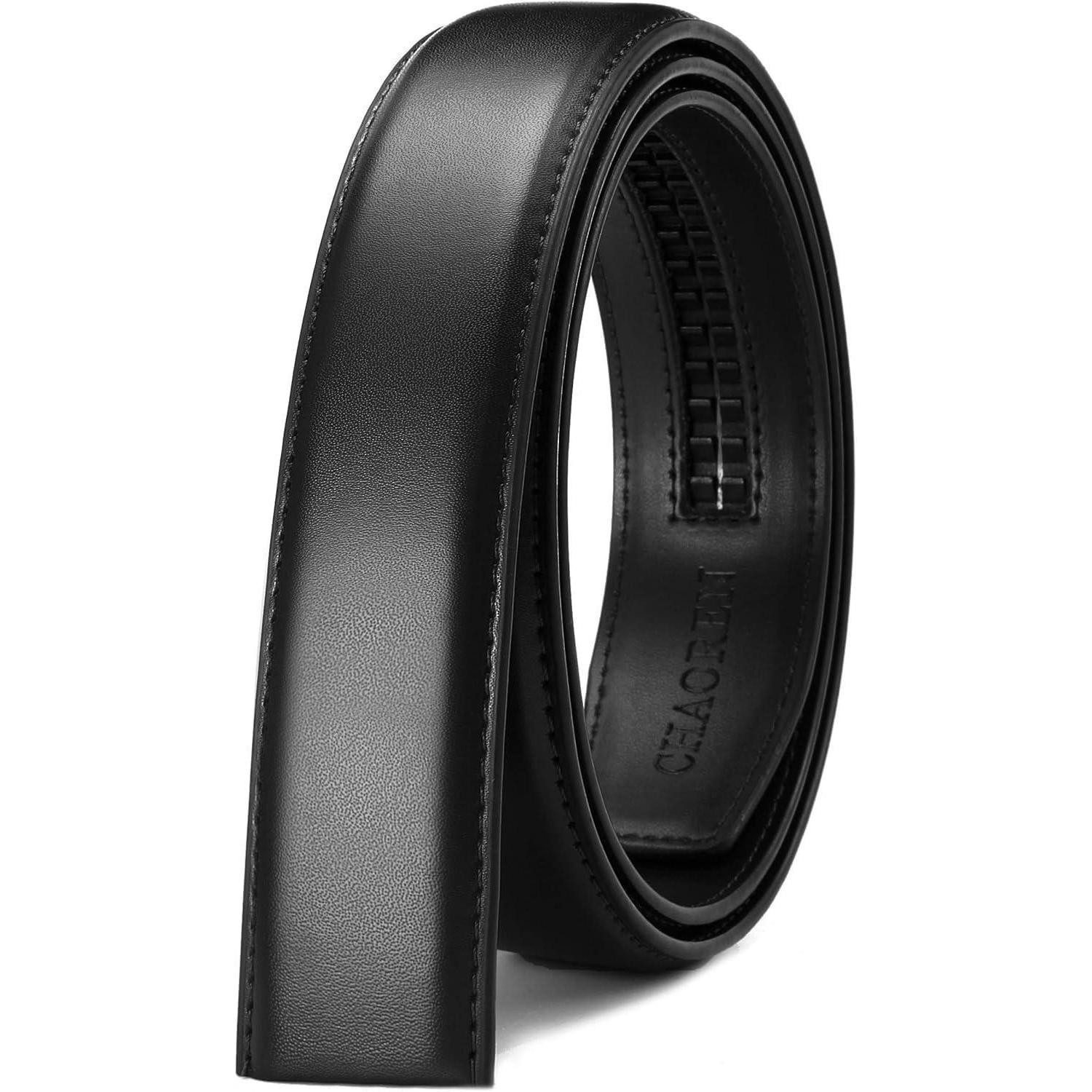 LuxusKollektion Ledergürtel Herren Gürtel ohne Schnalle, Automatik Leder 35mm Schwarz