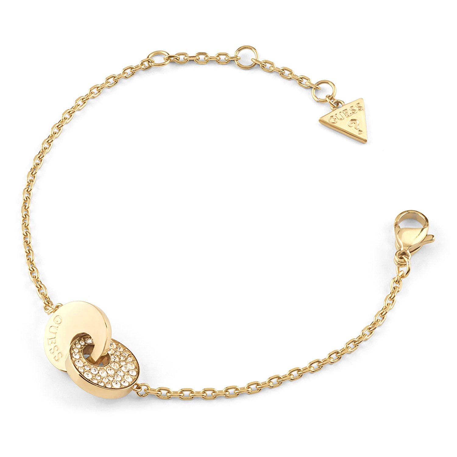 Guess Gliederarmband DamenTwo Links Pavée Goldfarben S