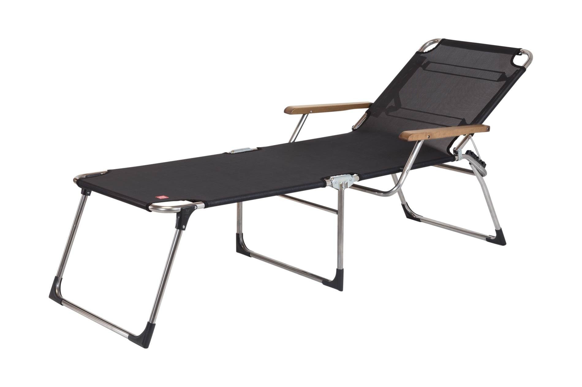Fiam Gartenliege Sonnenliege Amigo 40 plus Schwarz mit Armlehne von FIAM