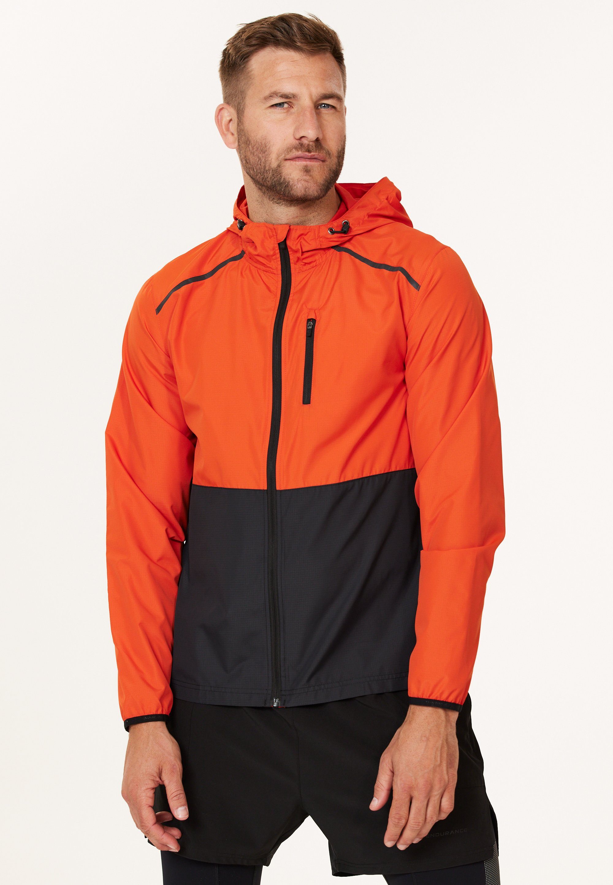 ENDURANCE Outdoorjacke Hugoee aus winddichtem Material neonorange