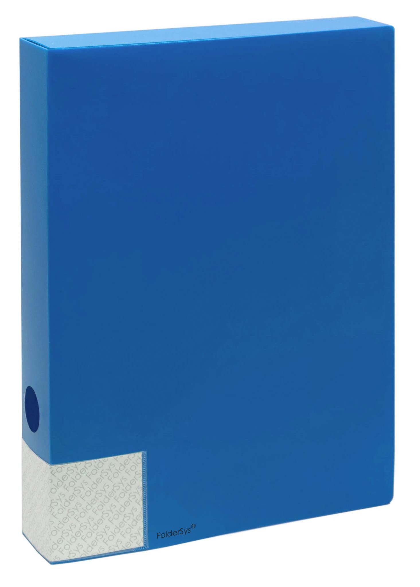 FOLDERSYS Aufbewahrungsbox FSY Dokumenten-Box, 55mm, Standard, blau, 1 Stück