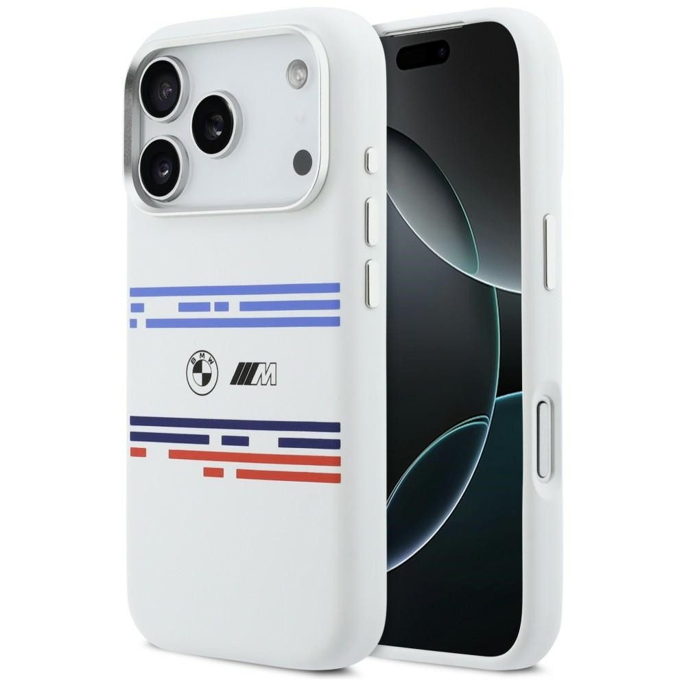 BMW Handyhülle Schutzhülle Silikonschale Magnethülle 6,3 Zoll, MagSafe, Flüssigsilikon, BMW M Design