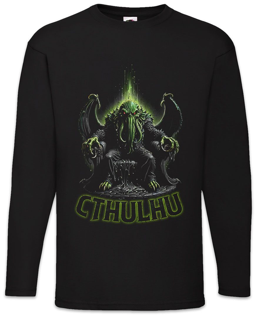 Langarmshirt Throne of Cthulhu Langarm T-Shirt Call Horror Arkham H. P. Lovecraft