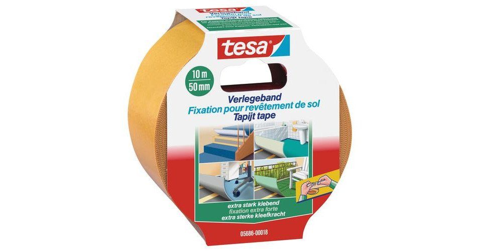 tesa Doppelklebeband EXTRA STRONG Verlegeband (Packung, günstig online kaufen