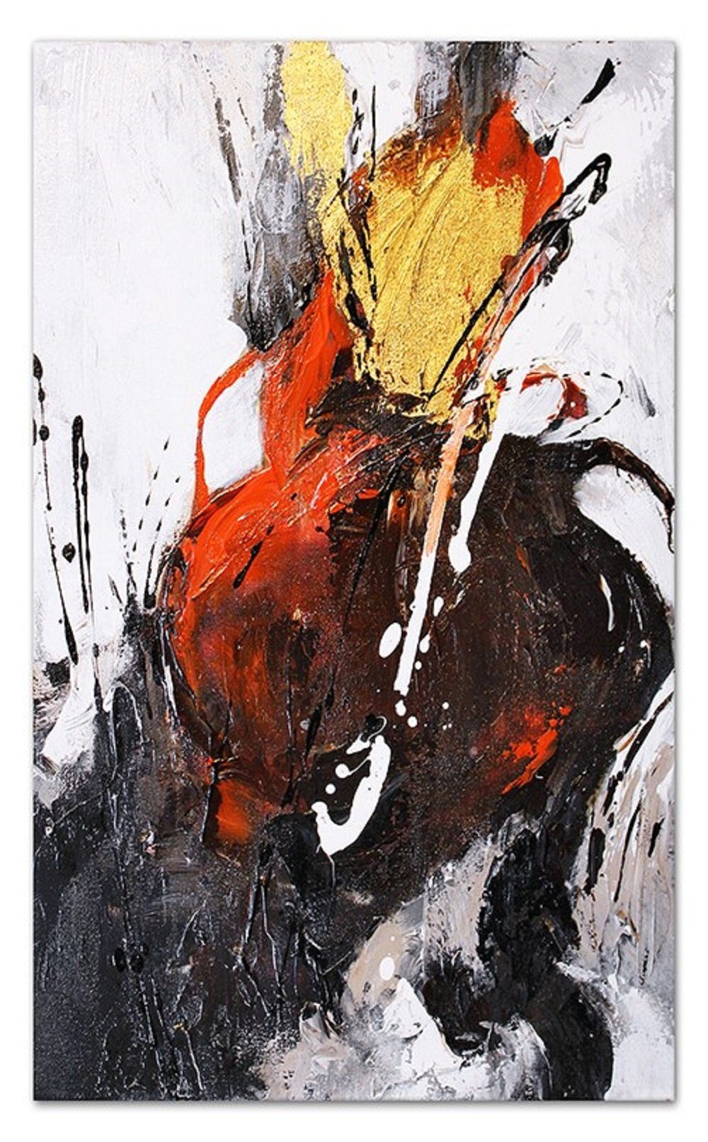 Kunst Kunst G100131, Bilder Ölbilder Bild Hangemalte JVmoebel Öl Keilrahmen Ölbild Abstrakte