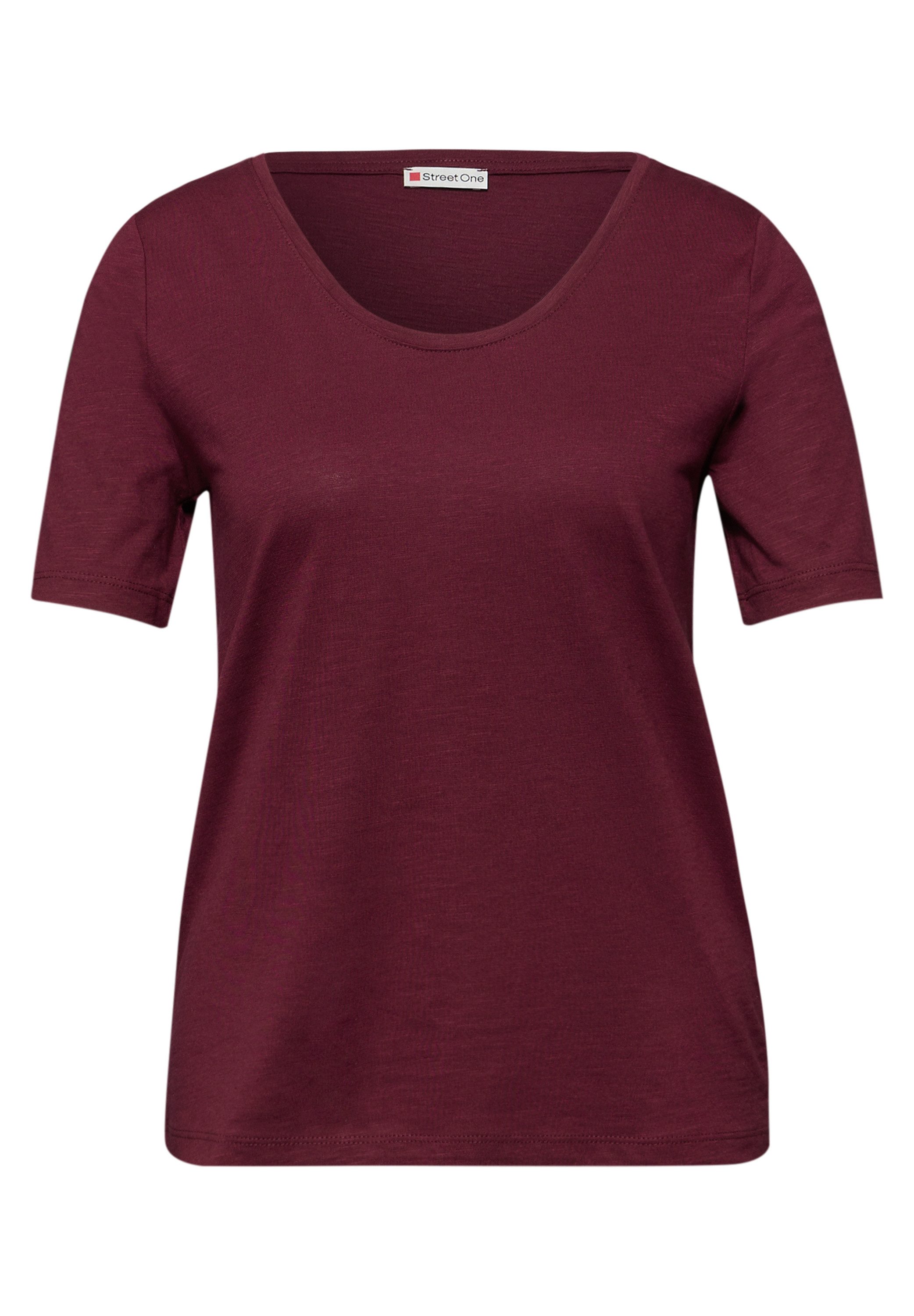 STREET ONE T-Shirt mit abgerundetem V-Ausschnitt – Bild 4 von 5
