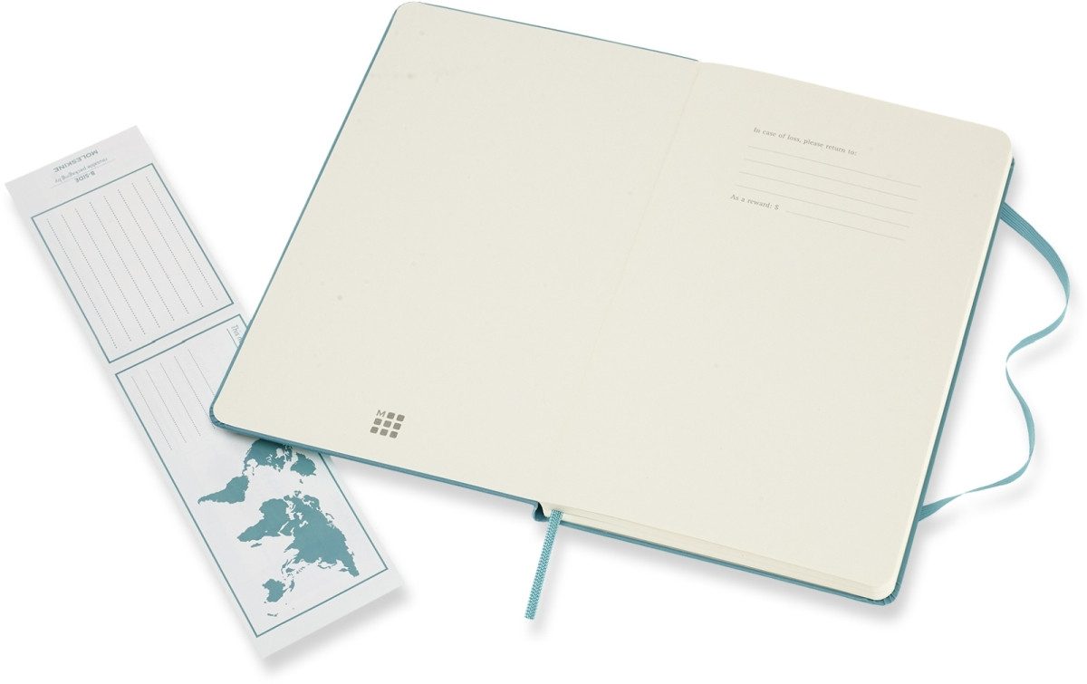 MOLESKINE Notizbuch Notizbuch Large A5 blanko Hardcover 120 Blatt riffblau