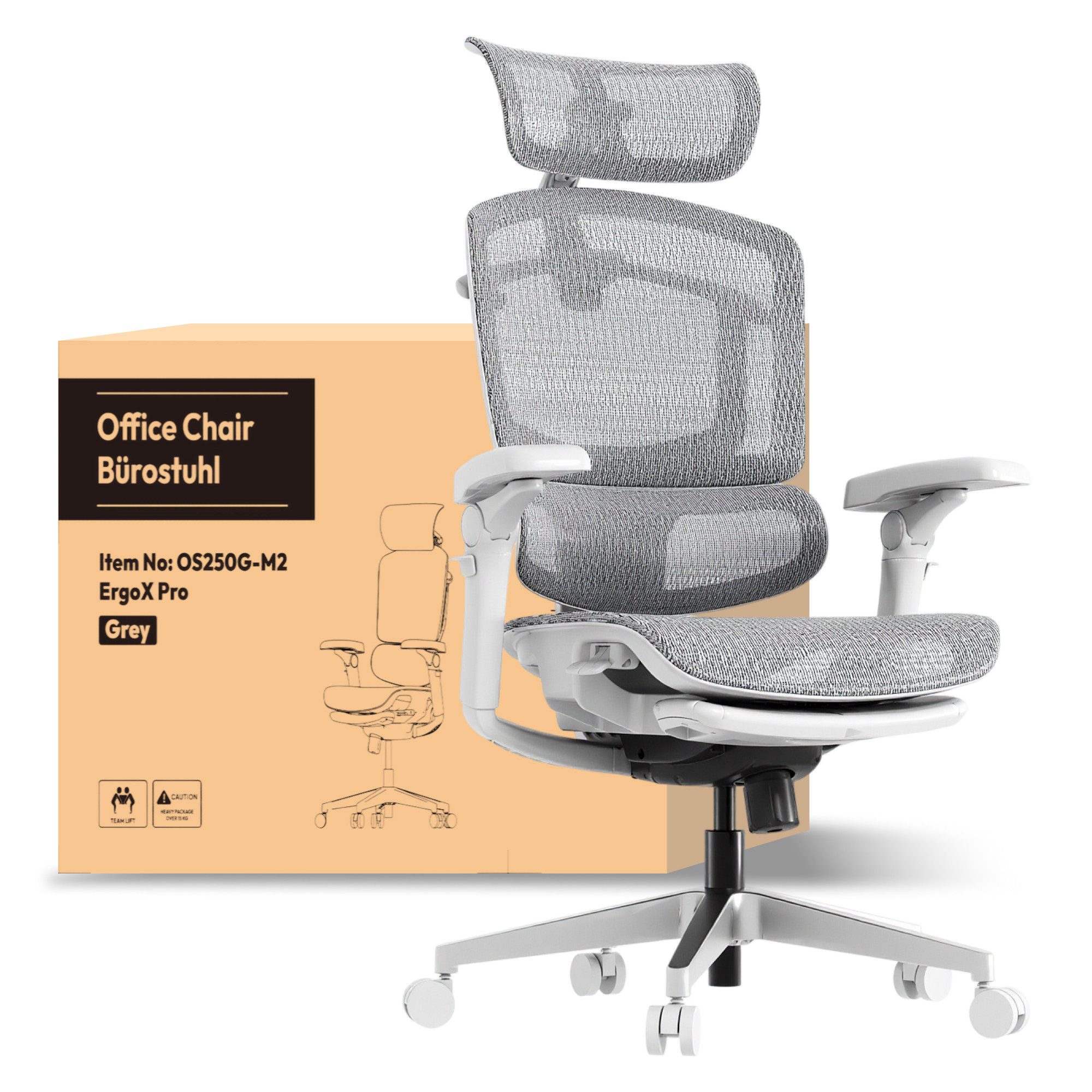 FLEXISPOT Drehstuhl ErgoX Pro Ergonomischer Bürostuhl mit 12-stufiger Höhen günstig online kaufen