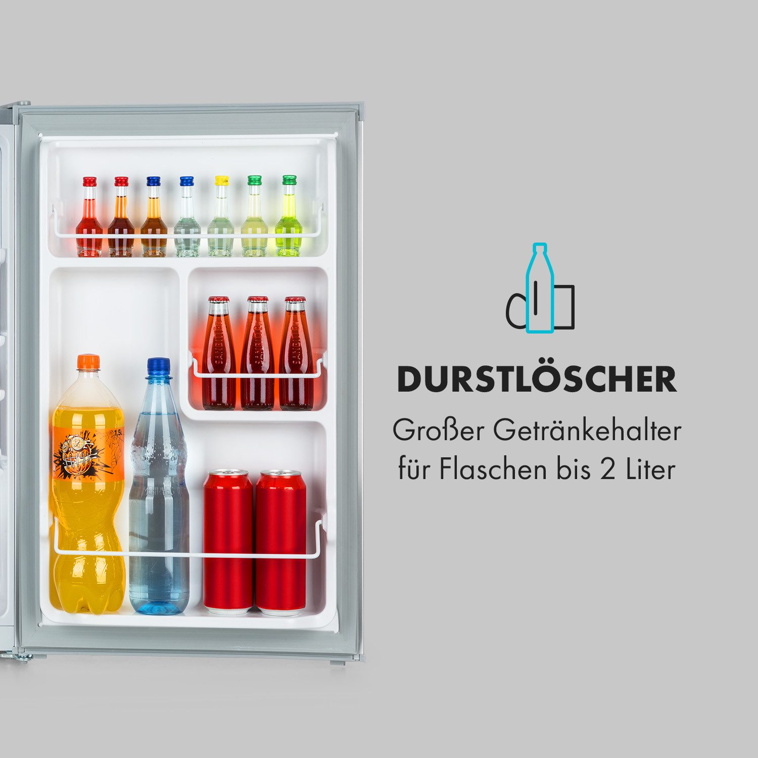 Klarstein Table Top Kühlschrank Delaware Mini-Kühlschrank 75 L mit 4 L Gefrierfach Kompression 10034553, 70 cm hoch, 47.5 cm breit, Mini-Kompaktkühler Wohnwagen – Bild 5 von 5