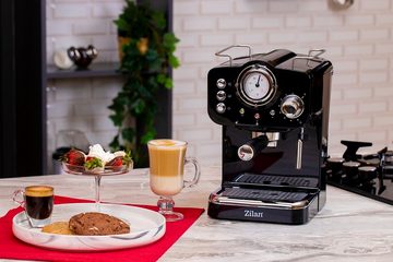 Zilan Espressomaschine ZLN-2991, Edelstahlfilter, Edelstahl Design,15 bar Hochleistungspumpe,Milchaufschäumer