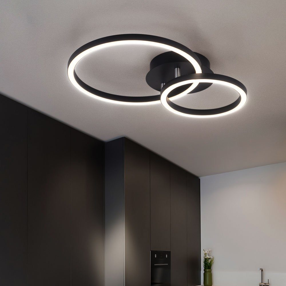 Globo LED Deckenleuchte, LED-Leuchtmittel fest verbaut, Warmweiß, Deckenleuchte Designleuchte Deckenlampe Rundleuchte Wohnzimmer