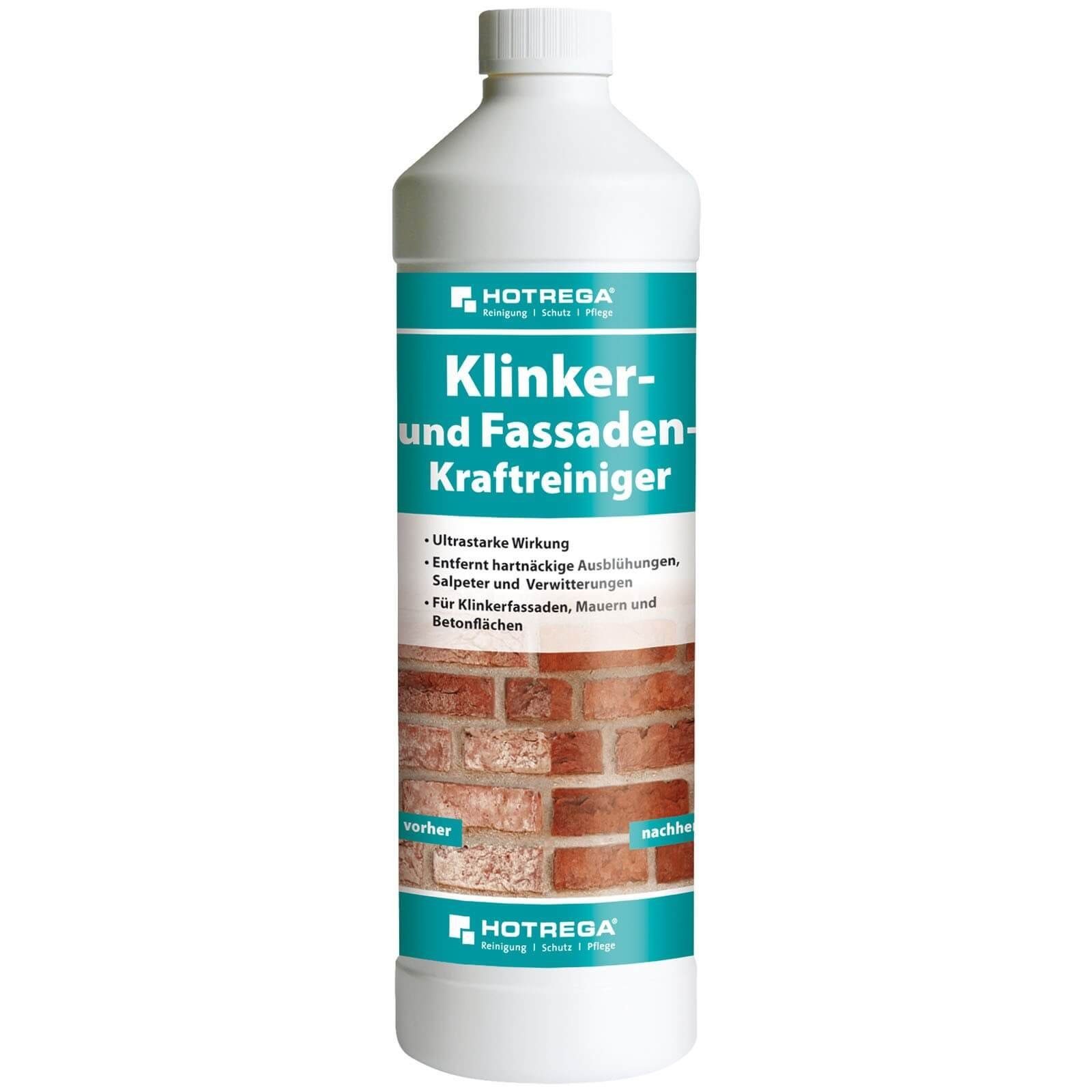 HOTREGA® Klinker- Reinigungskonzentrat und Fassaden-Kraftreiniger Konzentrat Liter 1