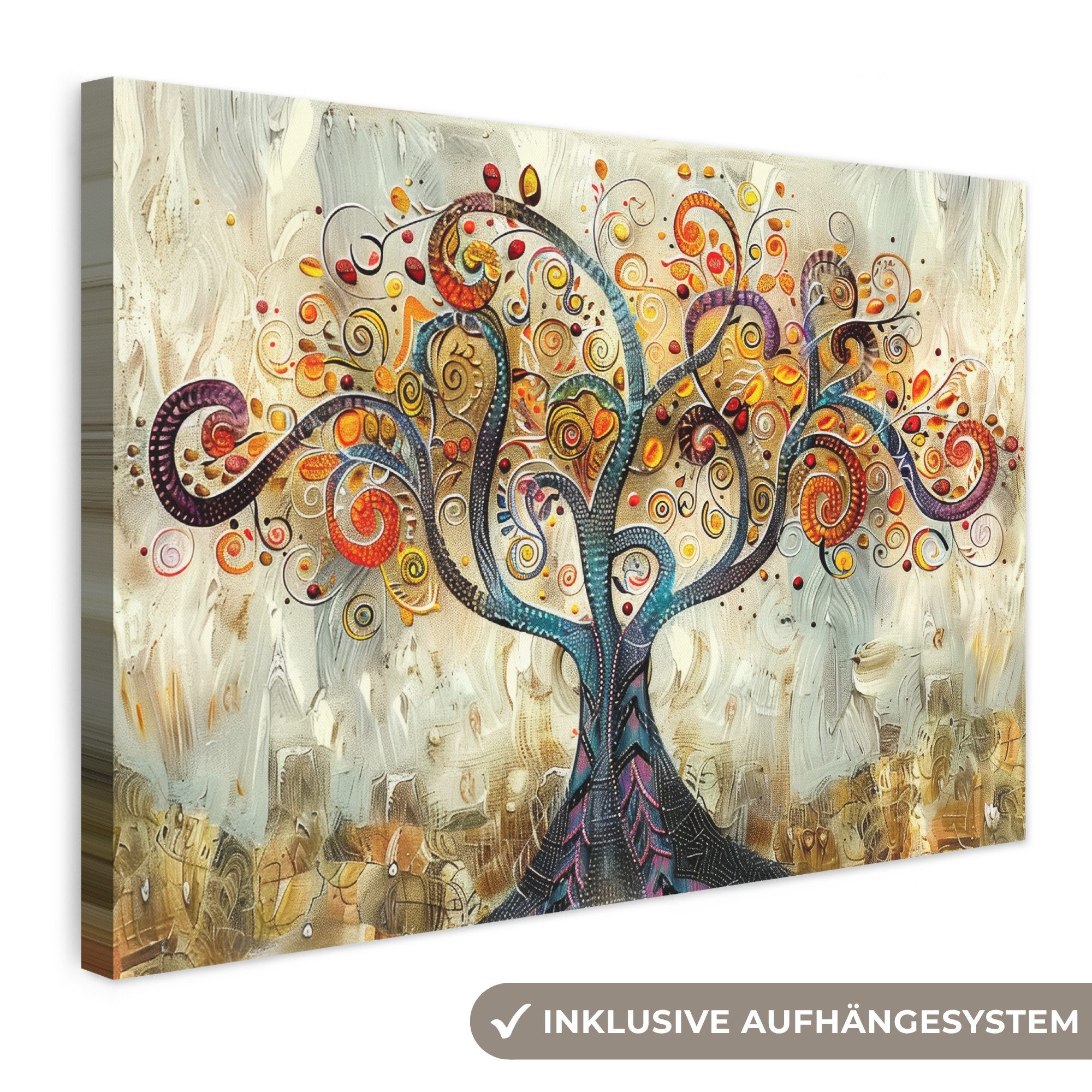 OneMillionCanvasses® Leinwandbild Baum - Kunst - Modern - Natur, Fotodruck (1 St), Leinwand Bilder Klein, Wand Dekoration Aesthetic 30x20 cm