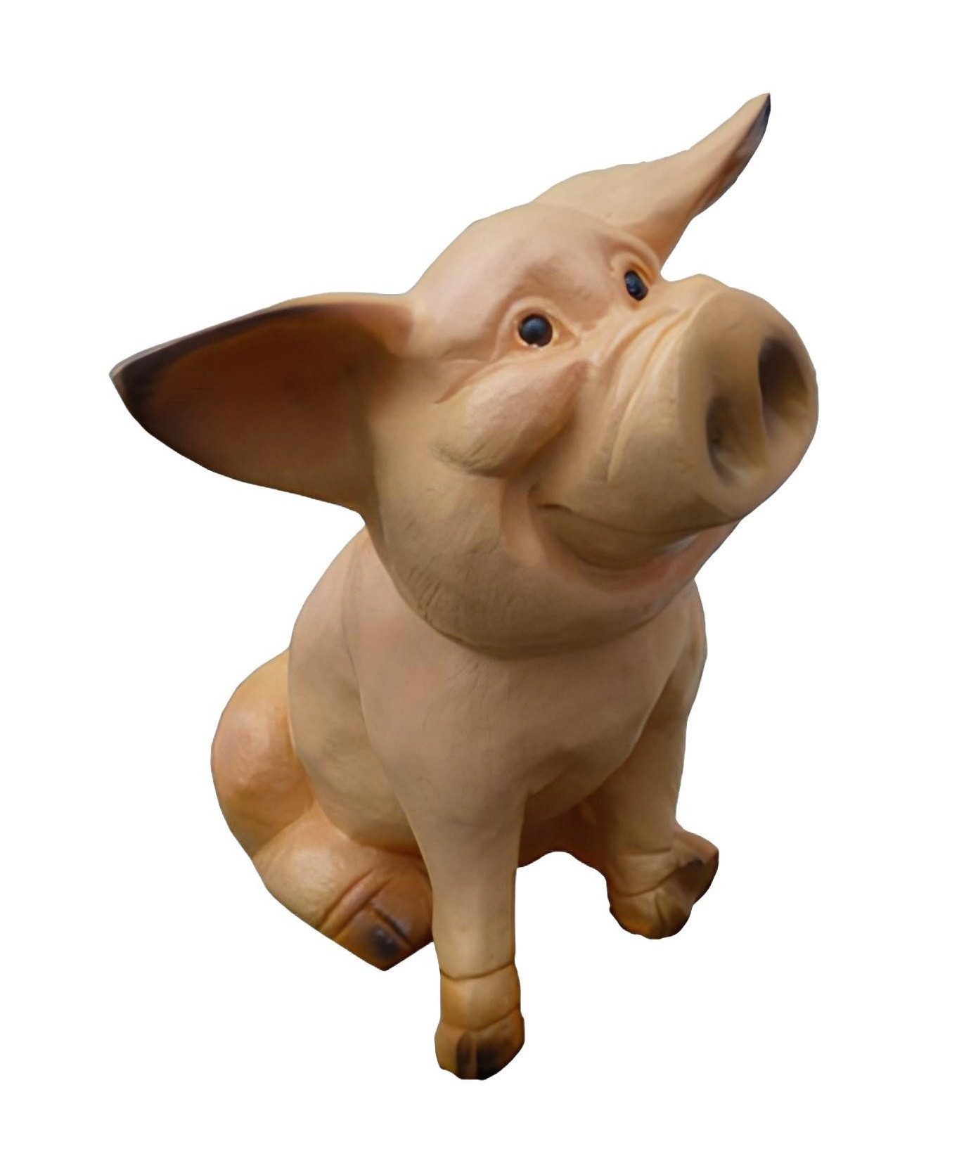 Xlmoebel Skulptur Braune Schwein Figur aus hochwertigem Material für den Garten (1 St., Skulptur A163-38cm), Hergestellt in Europa