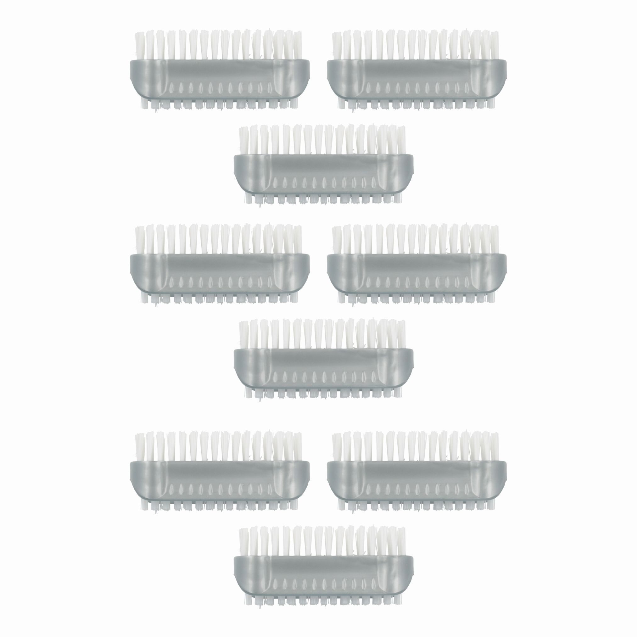 PARSA Beauty Nagelbürste Nagelbürsten Set, 9 Stück Bundle, doppelseitig, grau