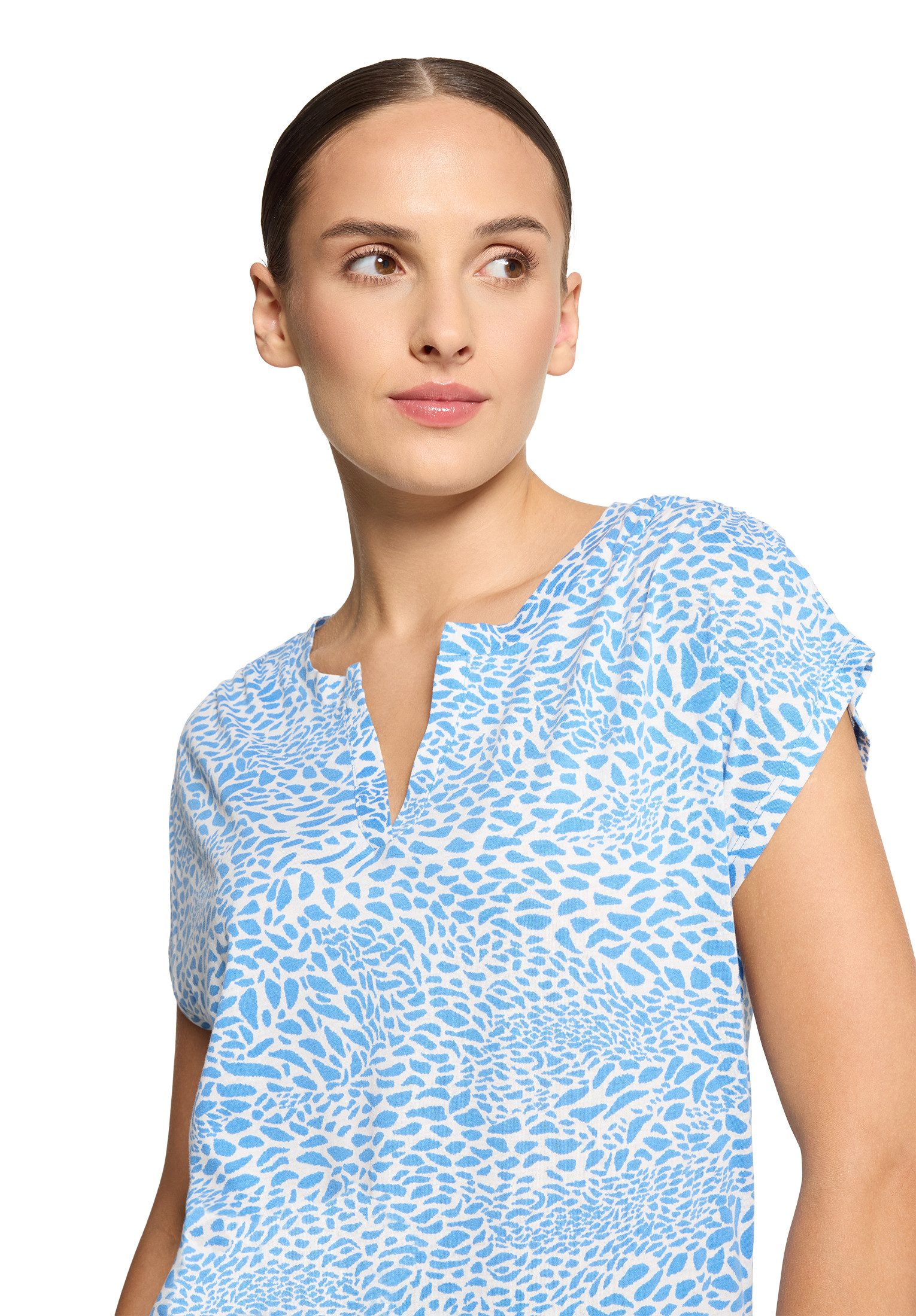 Betty&Co Kurzarmshirt Damen mit Tunnelzug (1-tlg) Druck