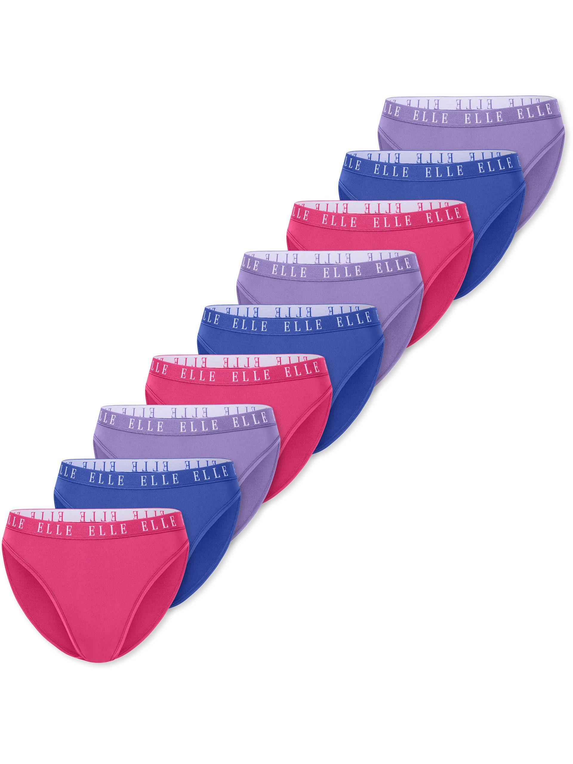 Elle Slip High Leg Logo (9-St) Unterhose, Basic Slip, Slip