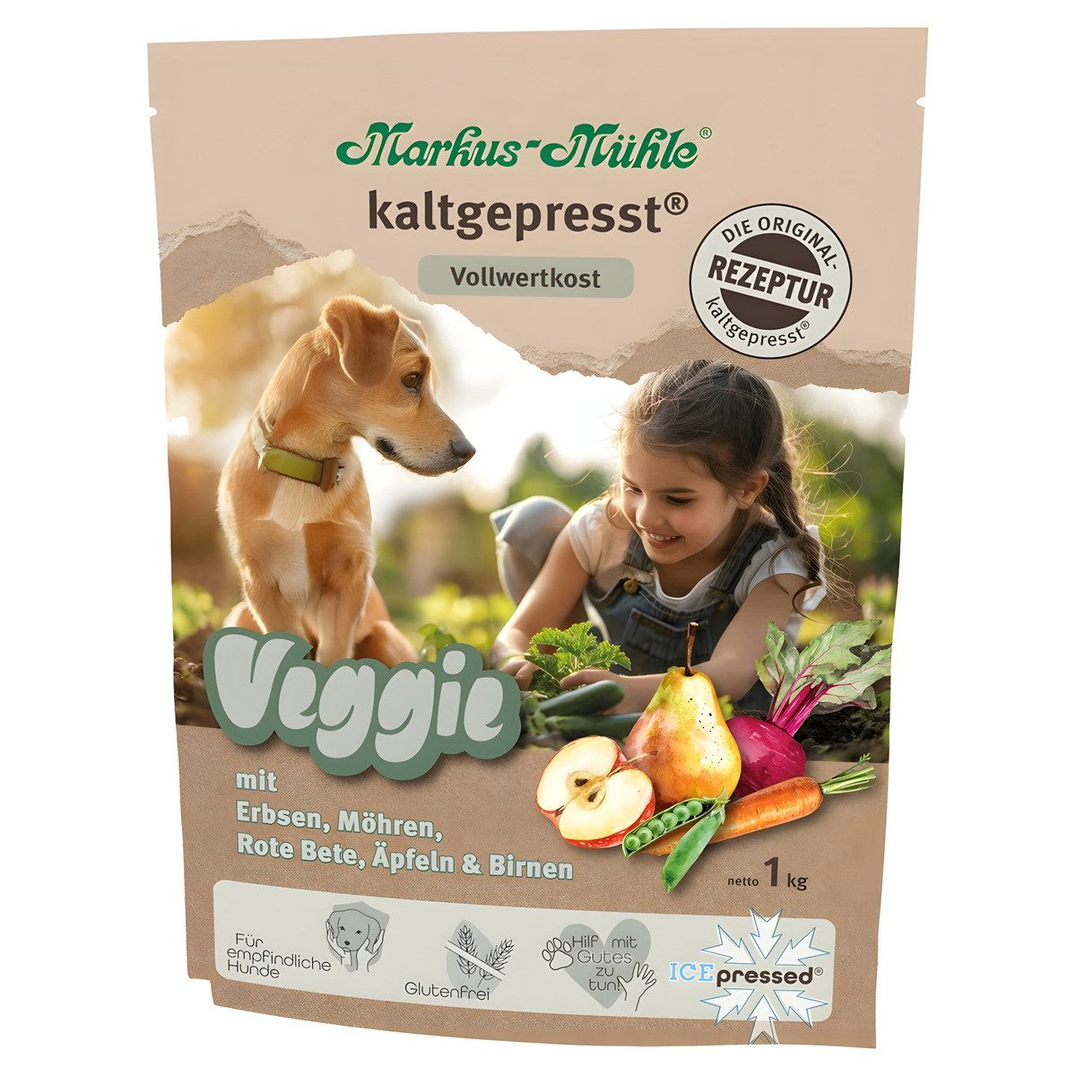Markus Mühle Veggie 1 kg, Trockenfutter für: Hund